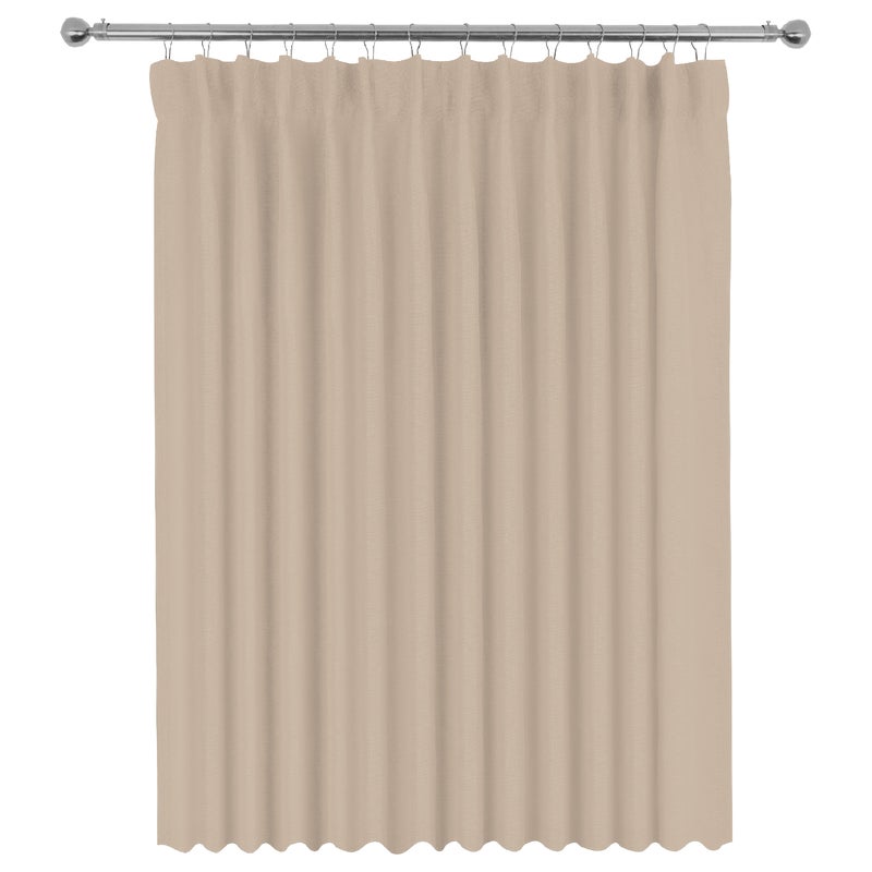 Zasłona lniana Lenaya Natural beżowa 200 x 280 cm na taśmie Inspire