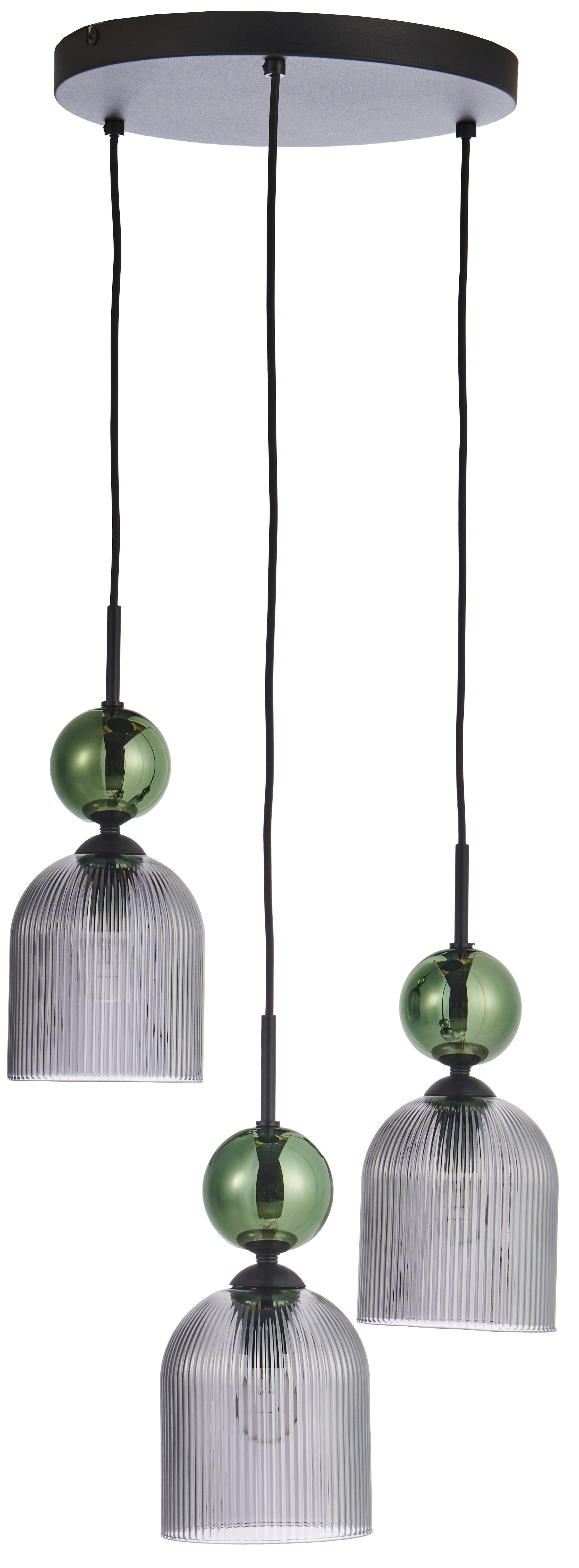 Lampa wisząca szklana Sophia 3xE14 10W 13 cm grafit TK LIGHTING