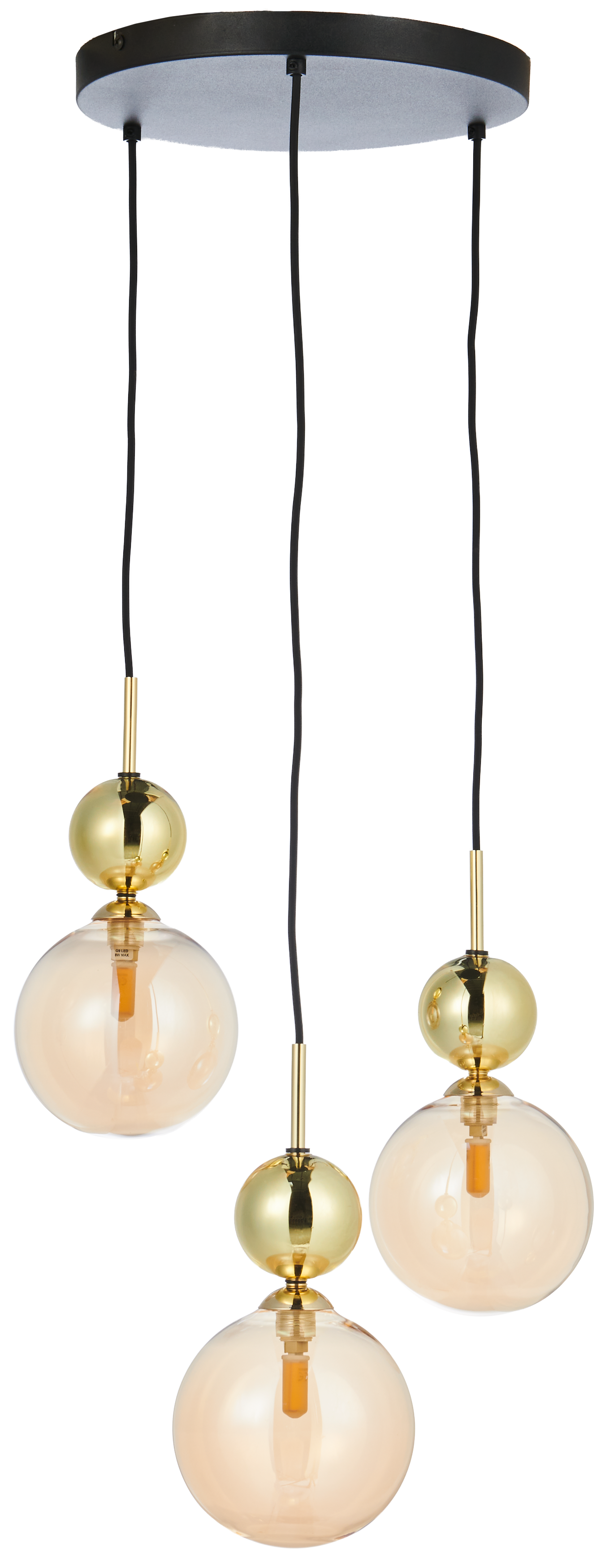 Lampa wisząca Sia 3 x G9 bursztynowa Tk Lighting