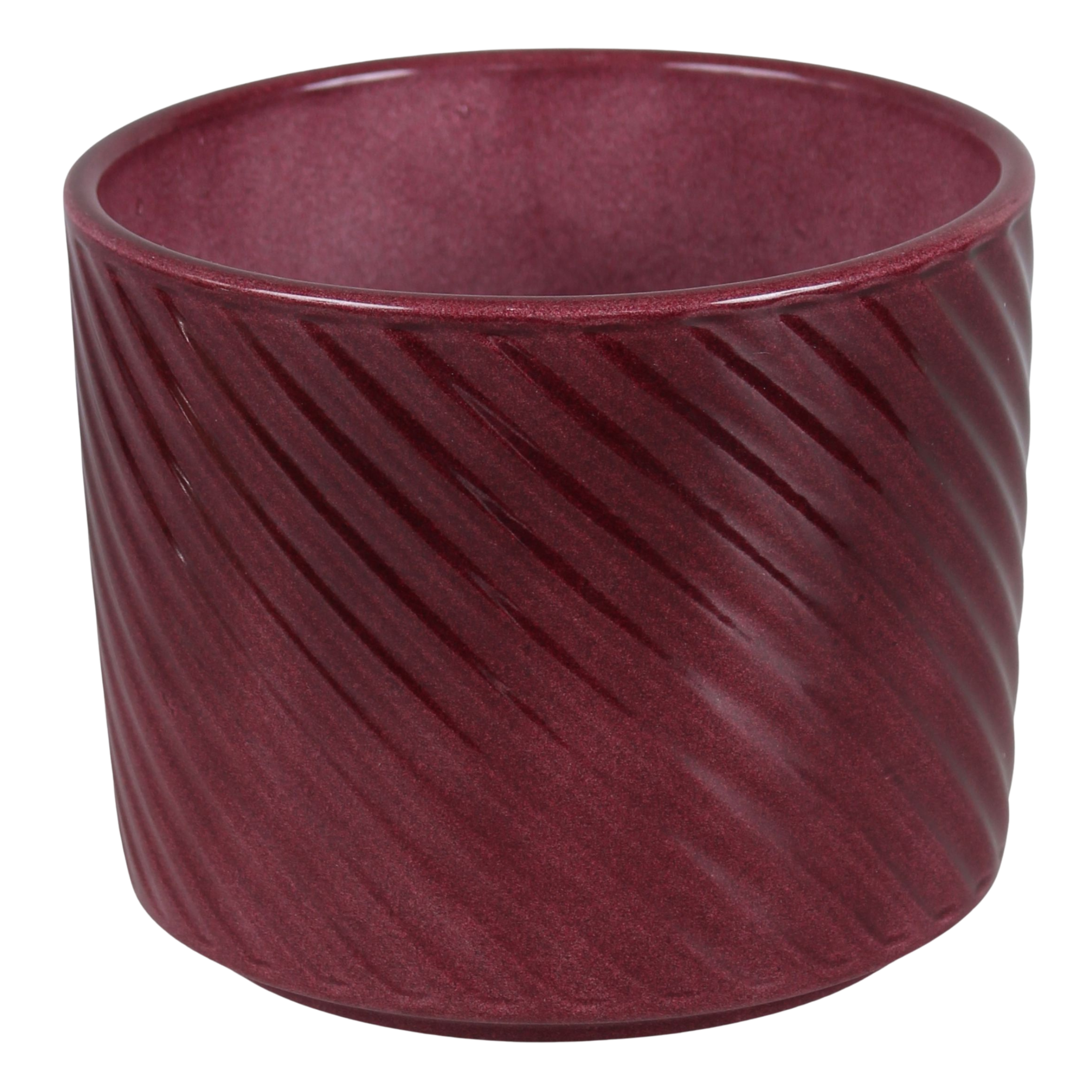 Osłonka doniczki Spirelli ceramiczna 14cm bordowy lazur Cermax