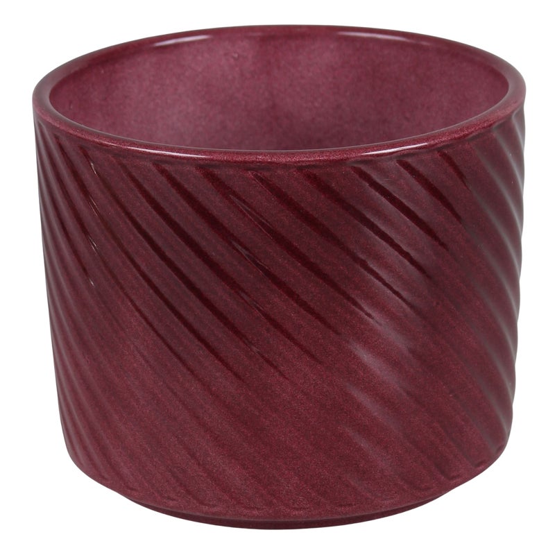 Osłonka doniczki Spirelli ceramiczna 14cm bordowy lazur Cermax