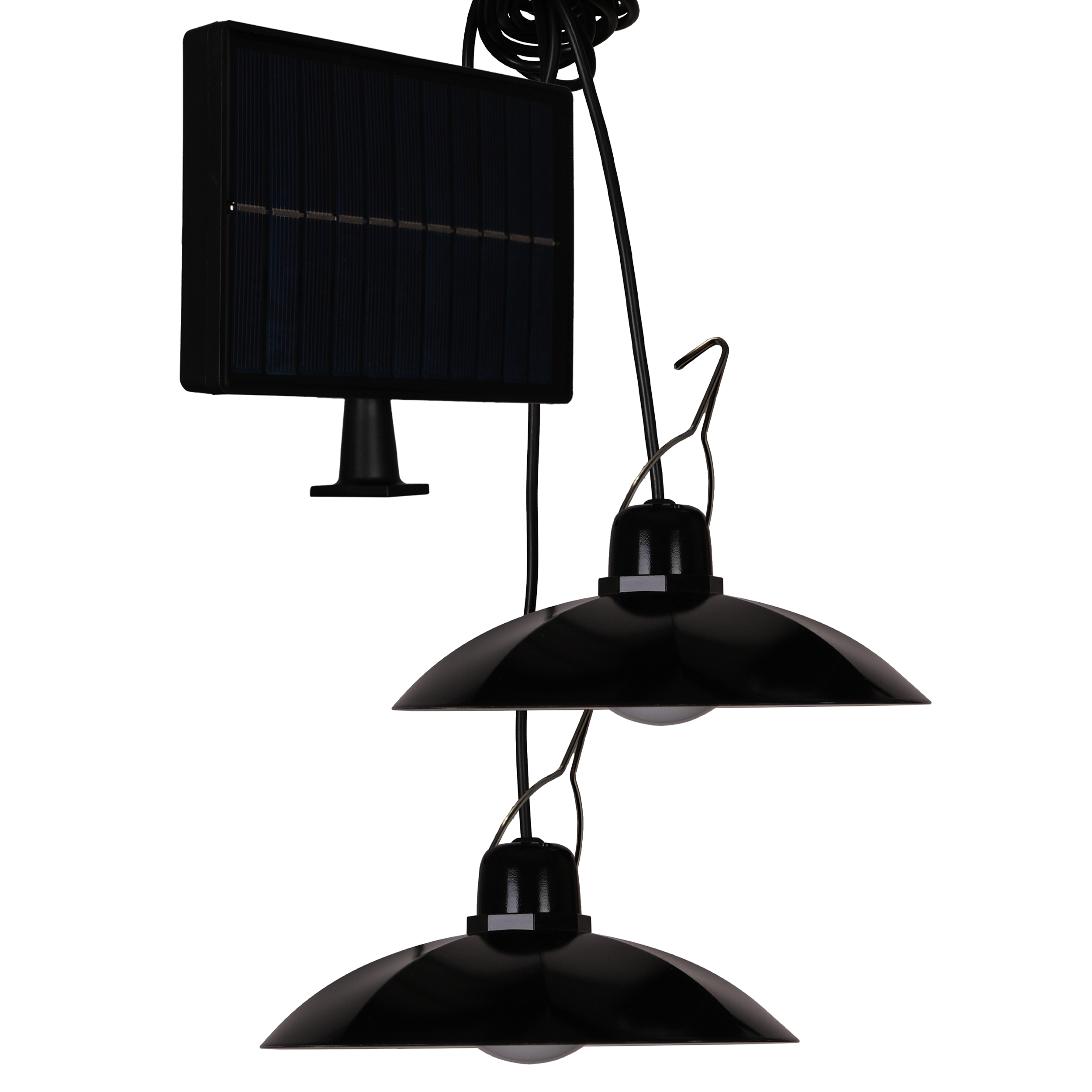 Zestaw lamp solarnych Tara 2 szt. 100 lm barwa zimna czarna IP44 Goldlux