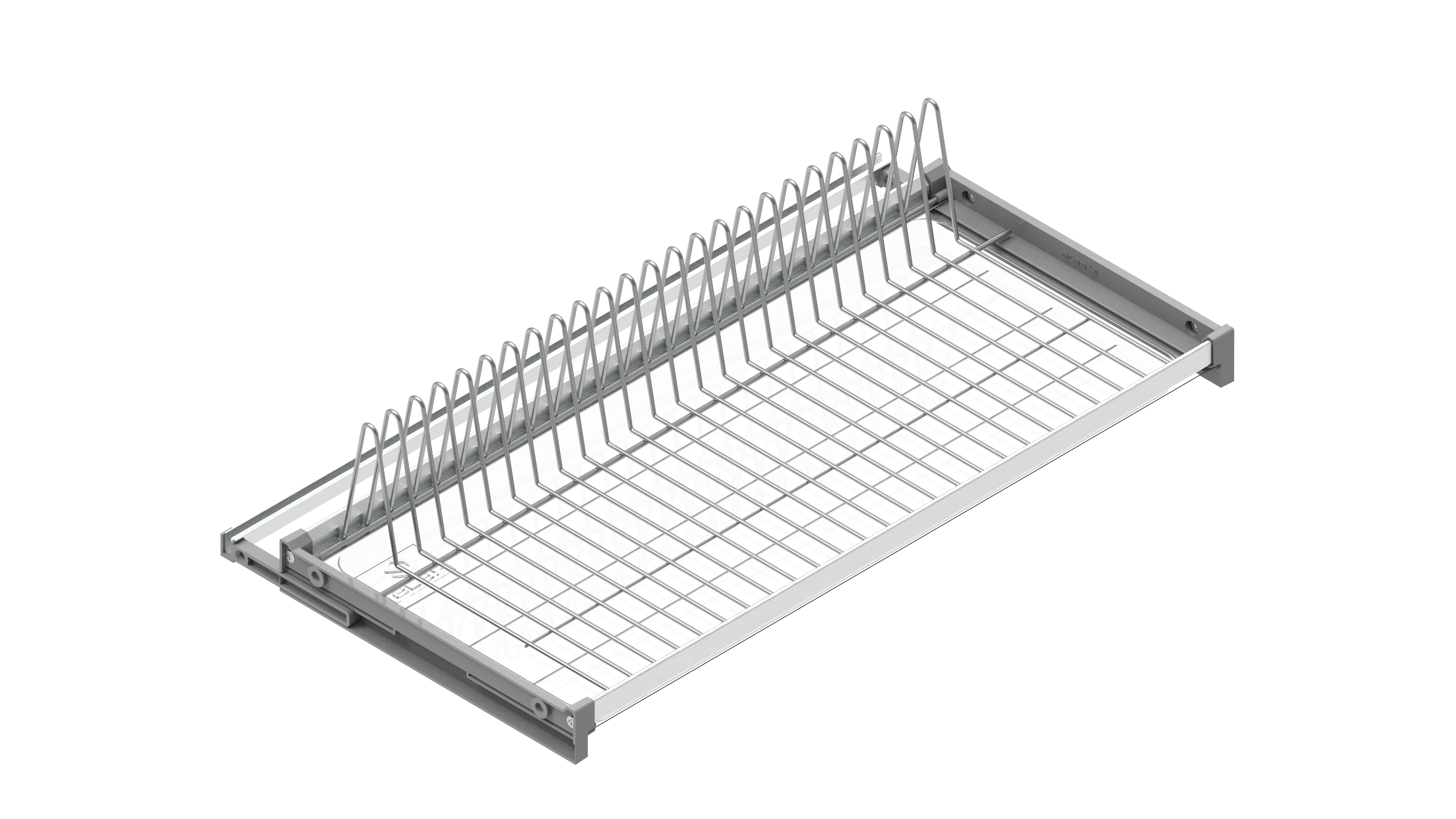 Suszarka szafkowa ociekacz do naczyń jednopoziomowa 50 cm srebrny Rejs