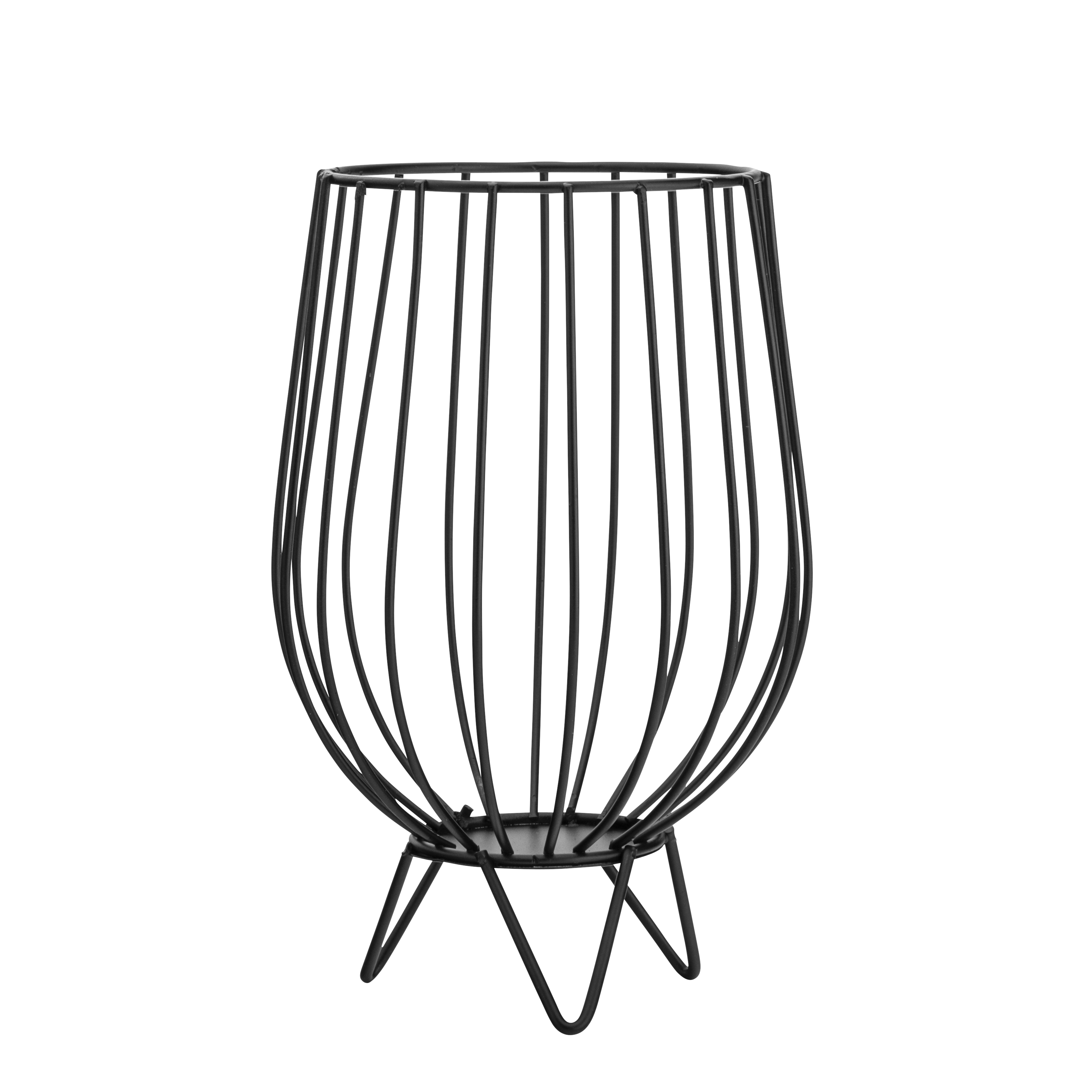 Świecznik na tealight Szpros metalowy wys. 16 cm czarny