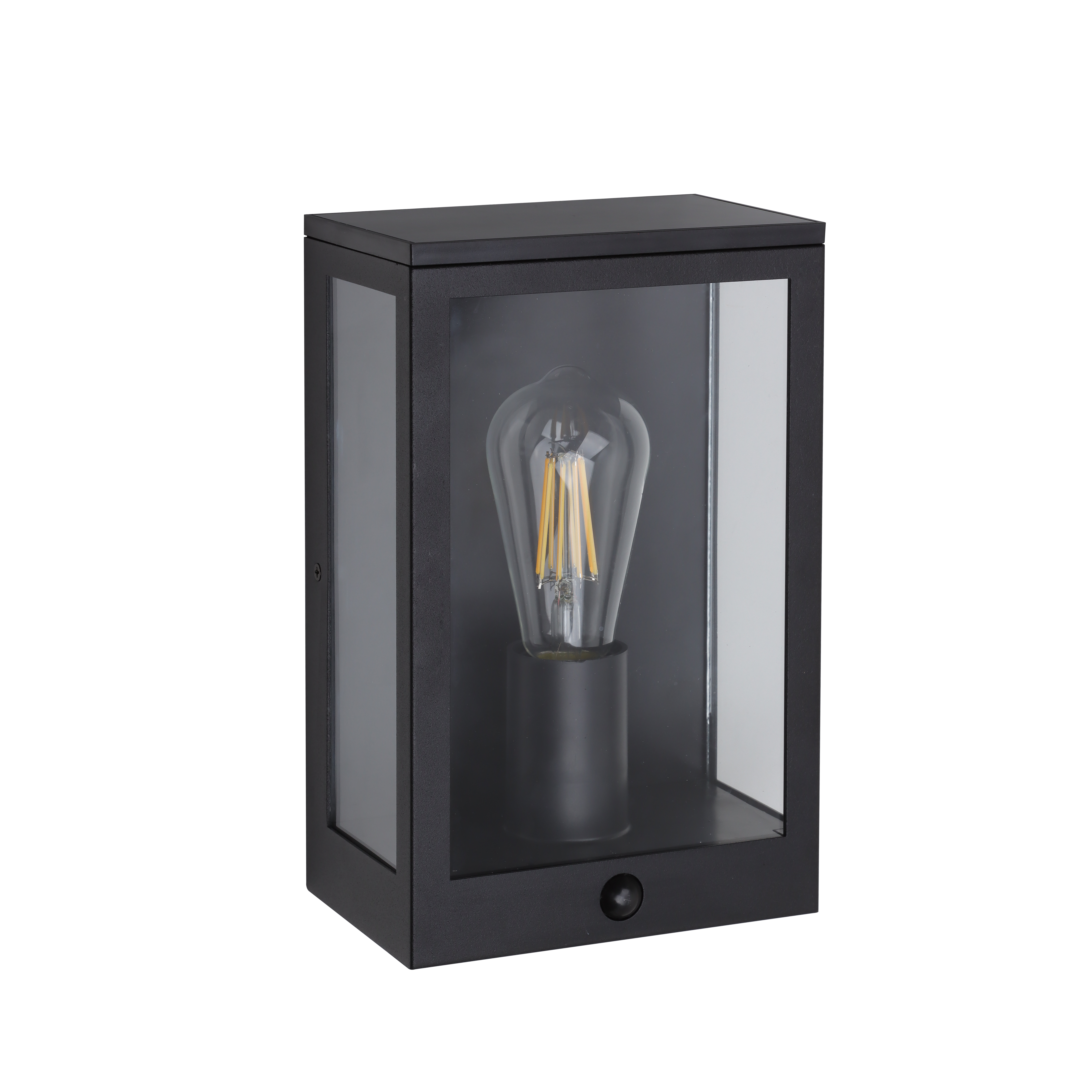 Kinkiet solarny Ikaros z czujnikiem ruchu LED 500 lm barwa ciepła czarny IP54 Inspire