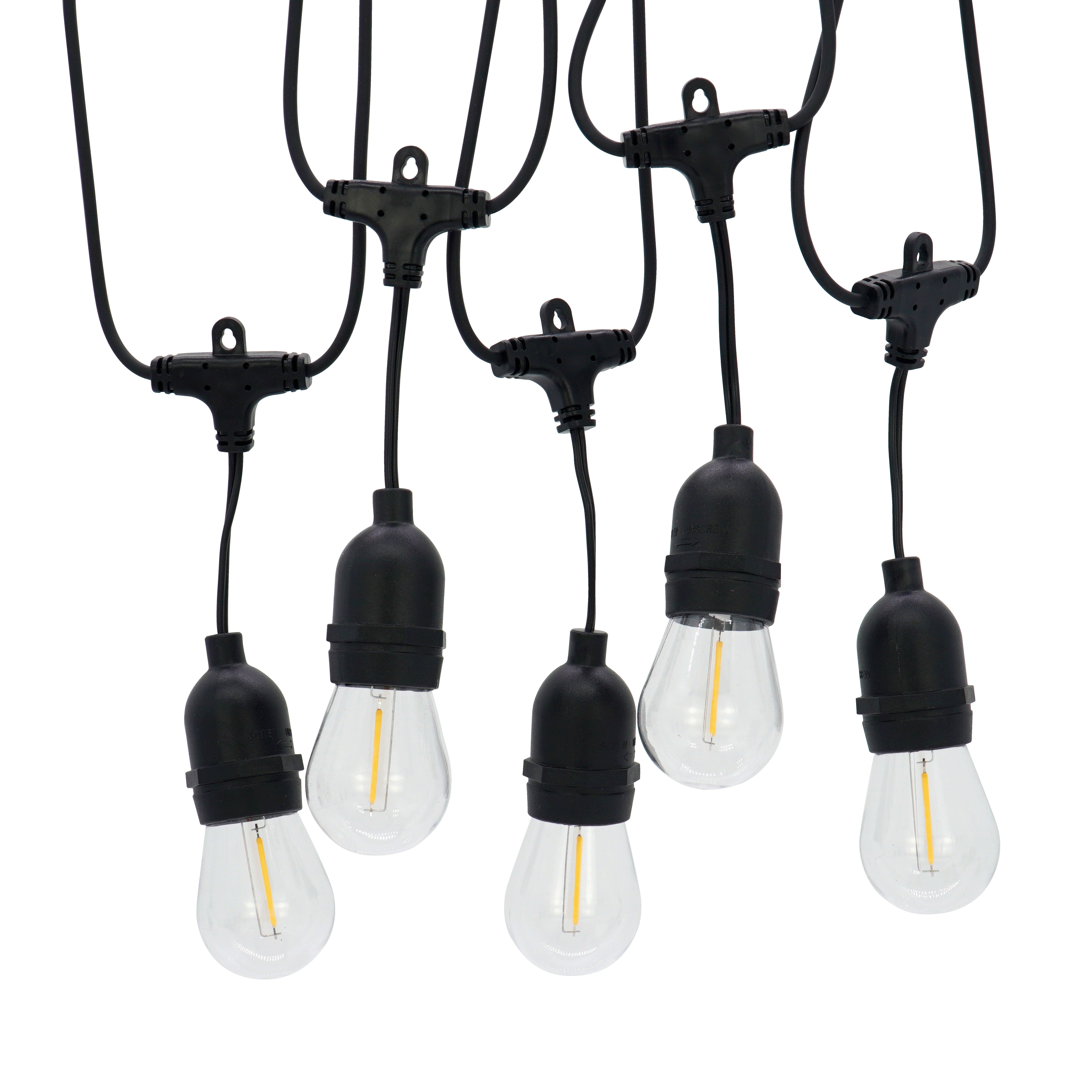 Girlanda Glen Clear z pilotem LED 10x40 lm 6W barwa ciepła ściemnialna czarna IP44 Inspire