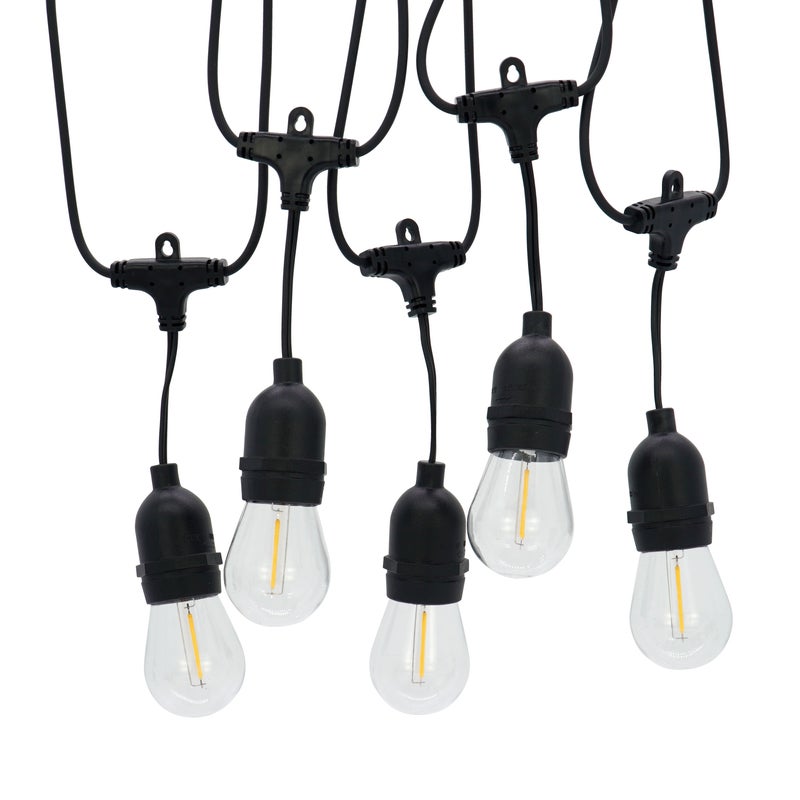 Girlanda Glen Clear z pilotem LED 10x40 lm 6W barwa ciepła ściemnialna czarna IP44 Inspire