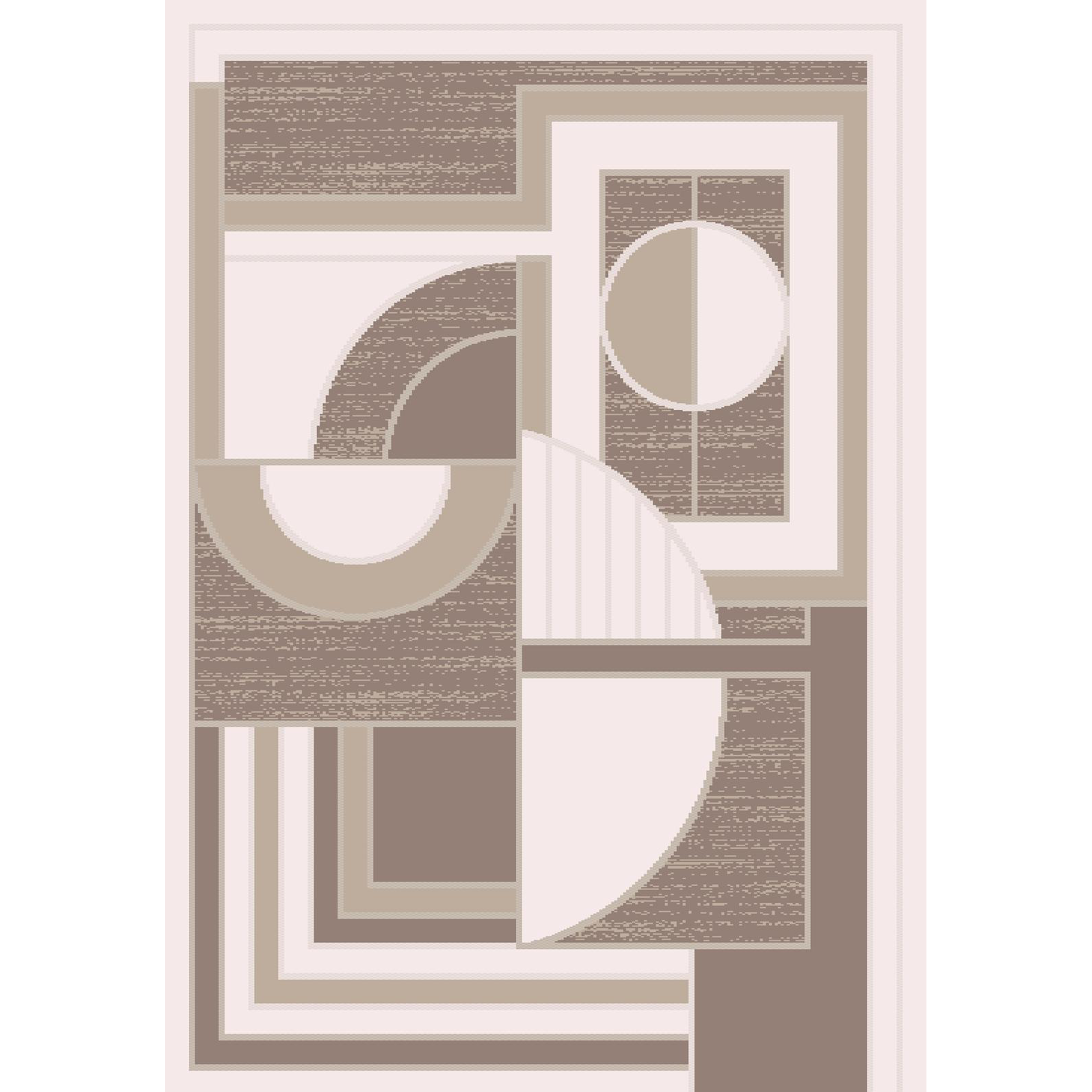 Dywan Arno geometryczny beżowo-kremowy 120 x 170 cm
