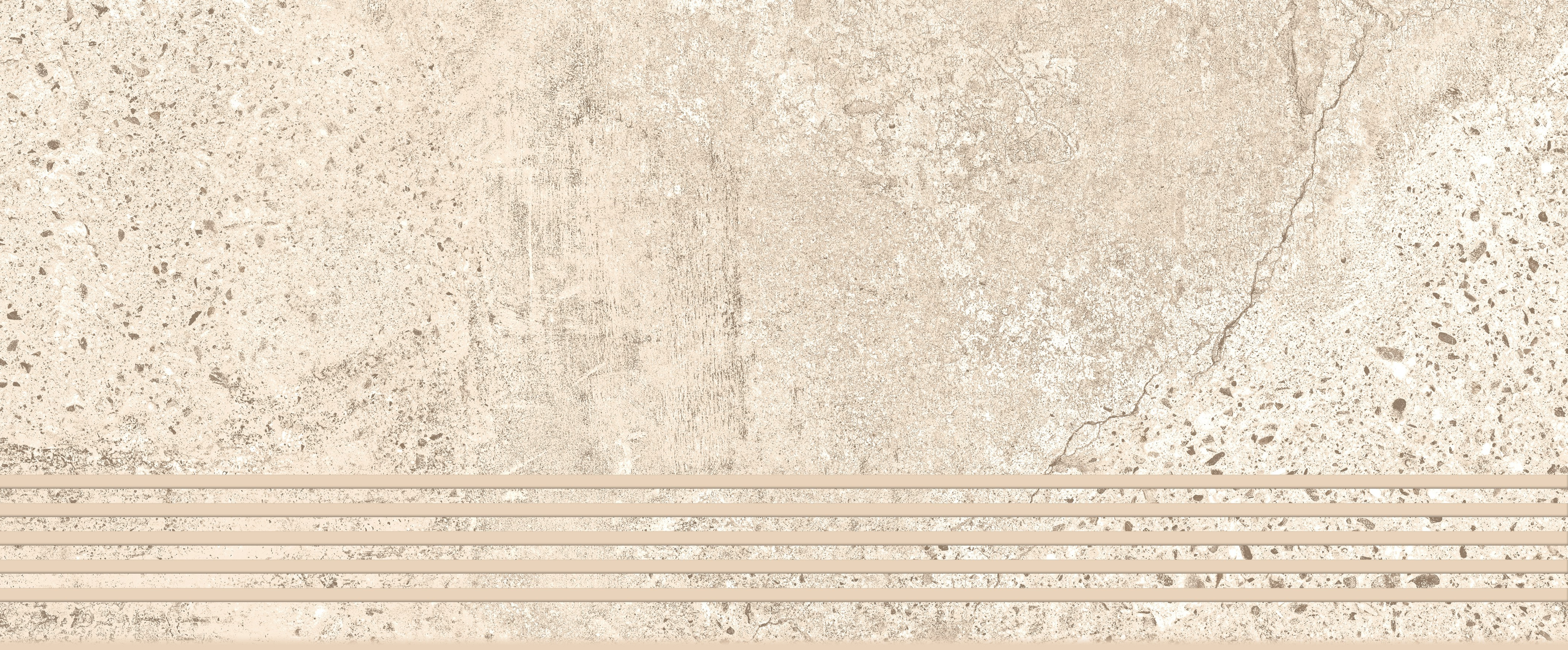 Stopnica Moonrow Beige rektyfikowana 29.8x119.8 Cersanit