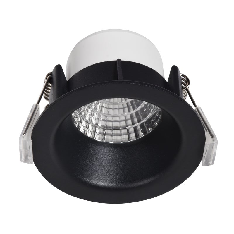 Oprawa wpuszczana Edolo LED 730 lm 4.2W barwa od ciepłej do zimnej czarny 8.5 cm IP44 Inspire
