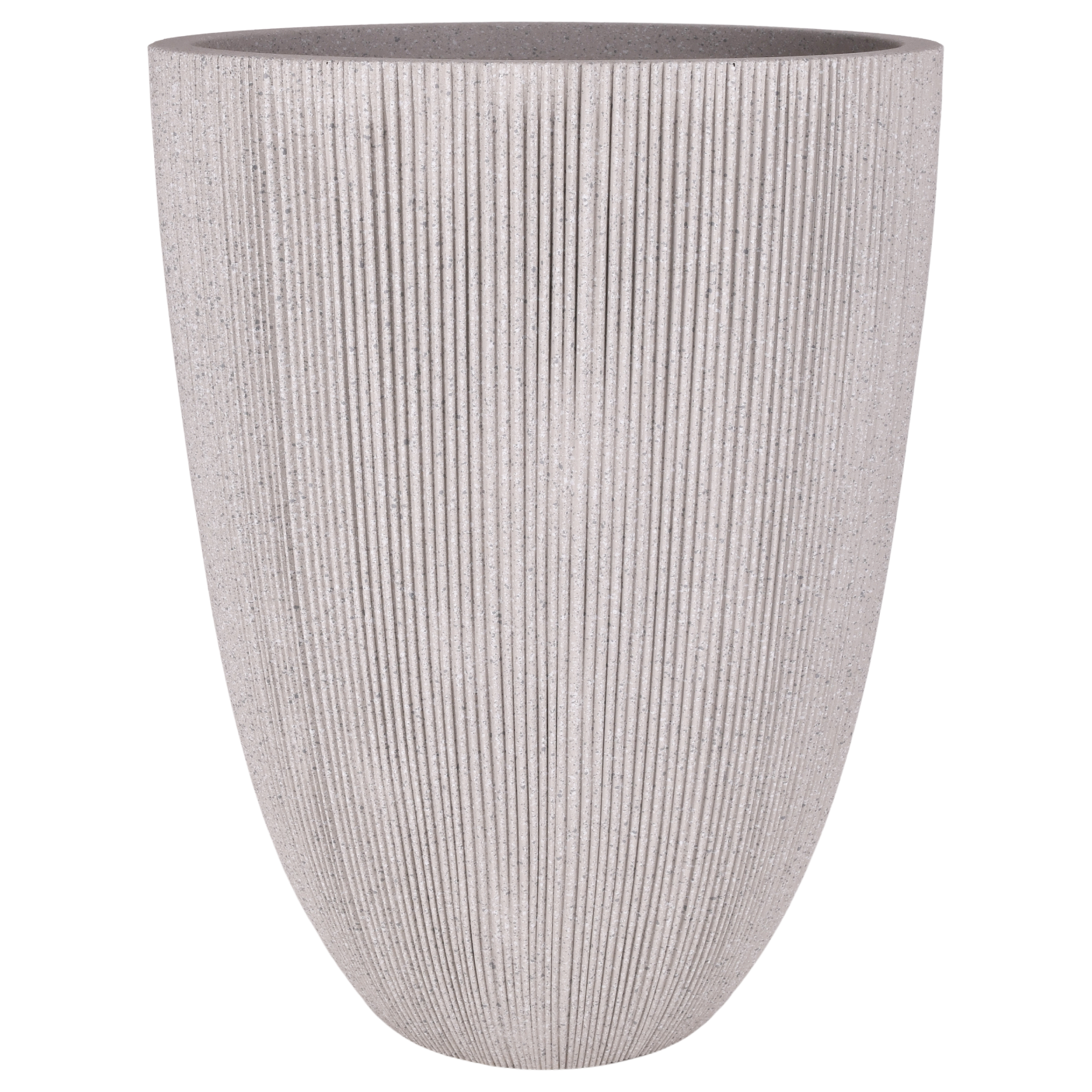 Osłonka do doniczki Vigo wys. 58 cm cm beżowa ryflowana Direct Home and Garden