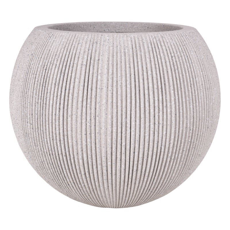 Osłonka do doniczki Nova śr 37 cm cm beżowa ryflowana Direct Home and Garden