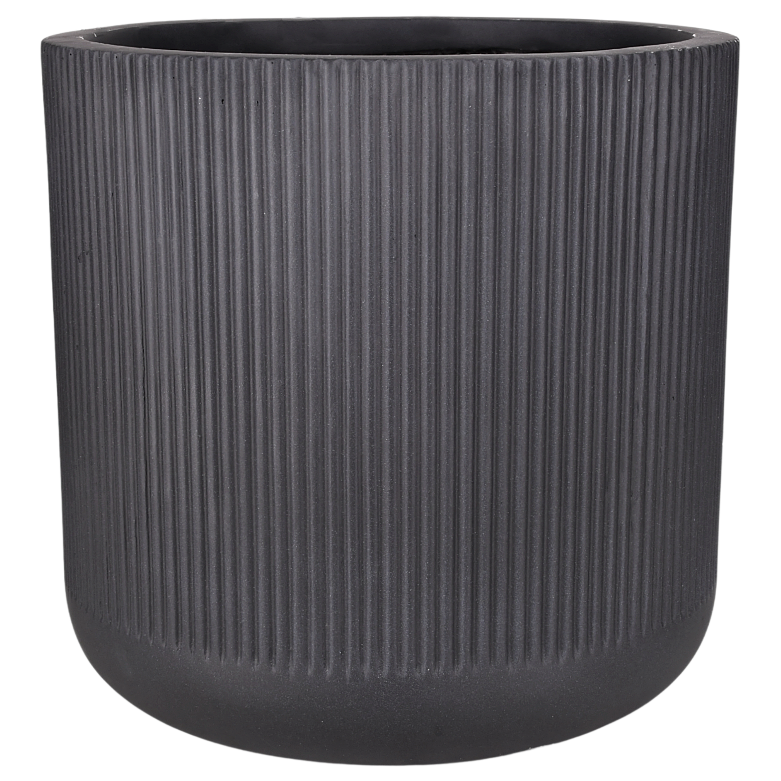 Doniczka Narbona 55 cm czarna ryflowana Direct Home and Garden