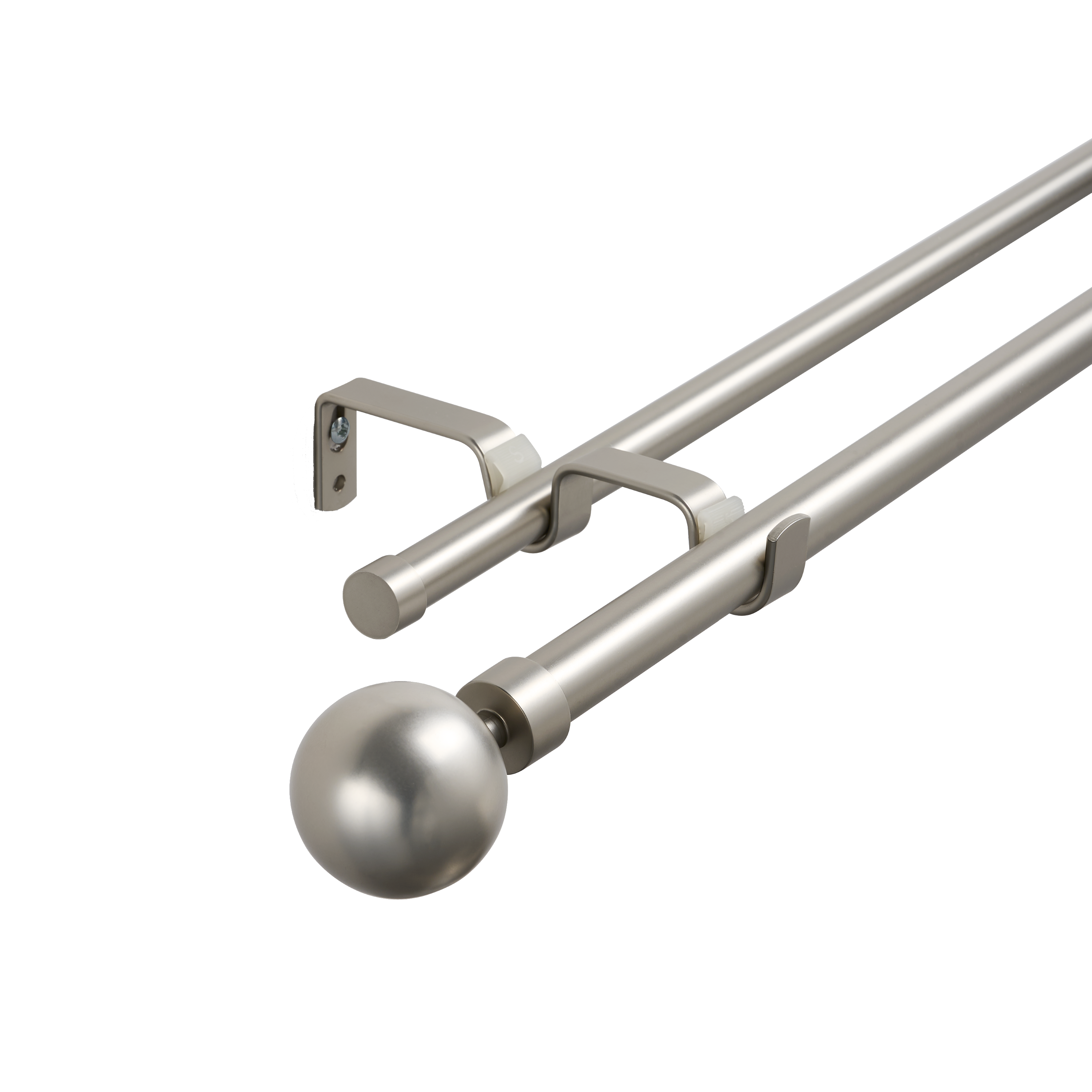 Karnisz teleskopowy podwójny Teles Ball 210-380 cm nikiel 16/19 mm Inspire