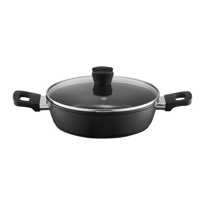 Patelnia głęboka z pokrywą Alto z powłoką Qualum Basic 32 cm Ambition