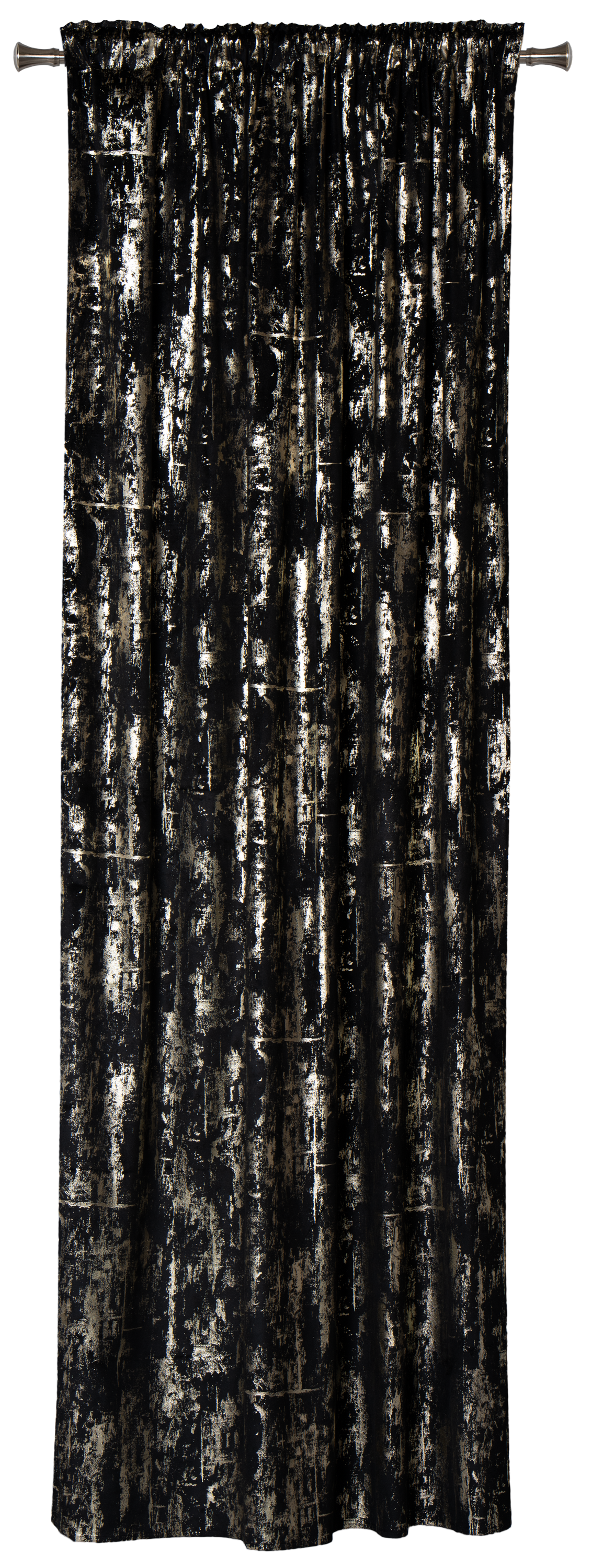 Zasłona Dore czarno-złota 140 x 260 cm na taśmie