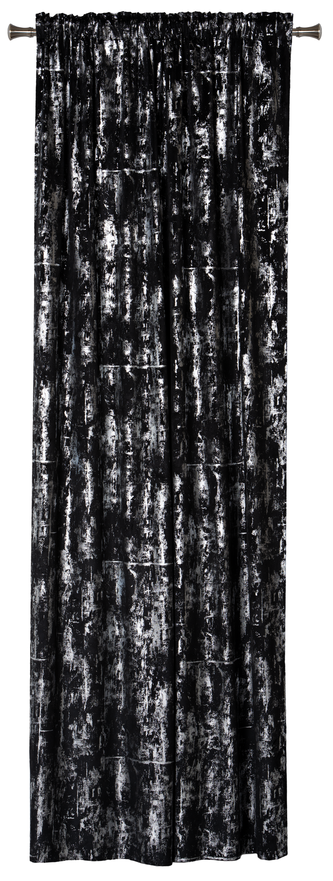 Zasłona Dore czarno-srebrna 140 x 260 cm na taśmie