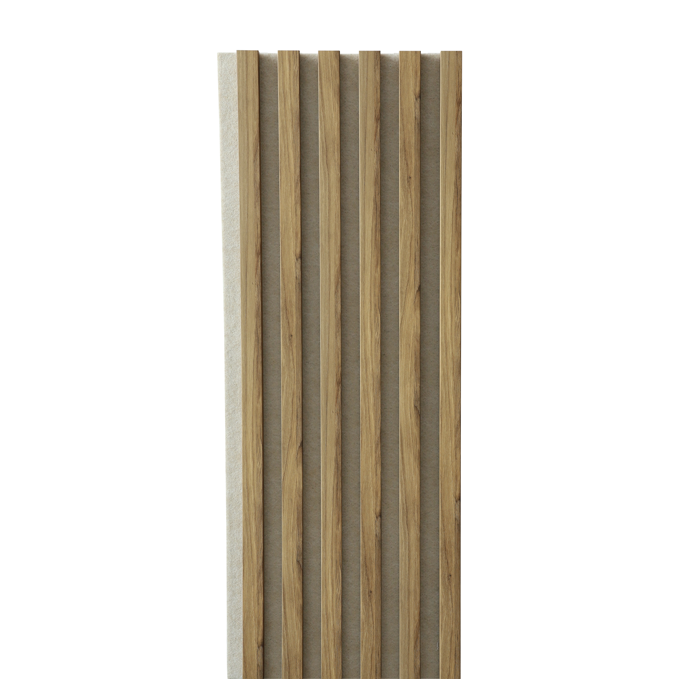 Panele ścienne 3D lamele na beżowym filcu 270x30 cm Dąb Saragossa 6 lameli