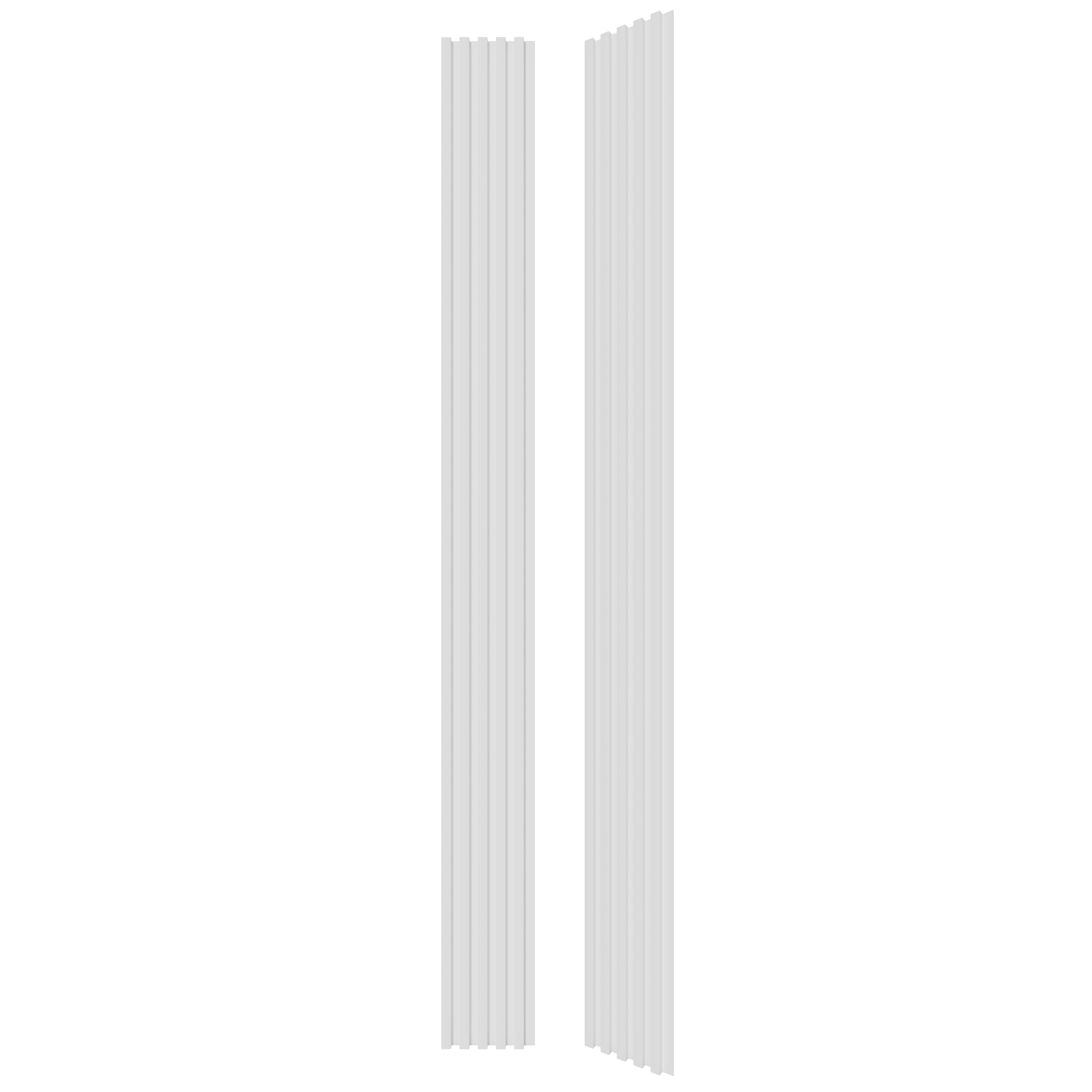 Panele ścienne lamel na białym HDF 270x24.5 cm białe 5 lameli