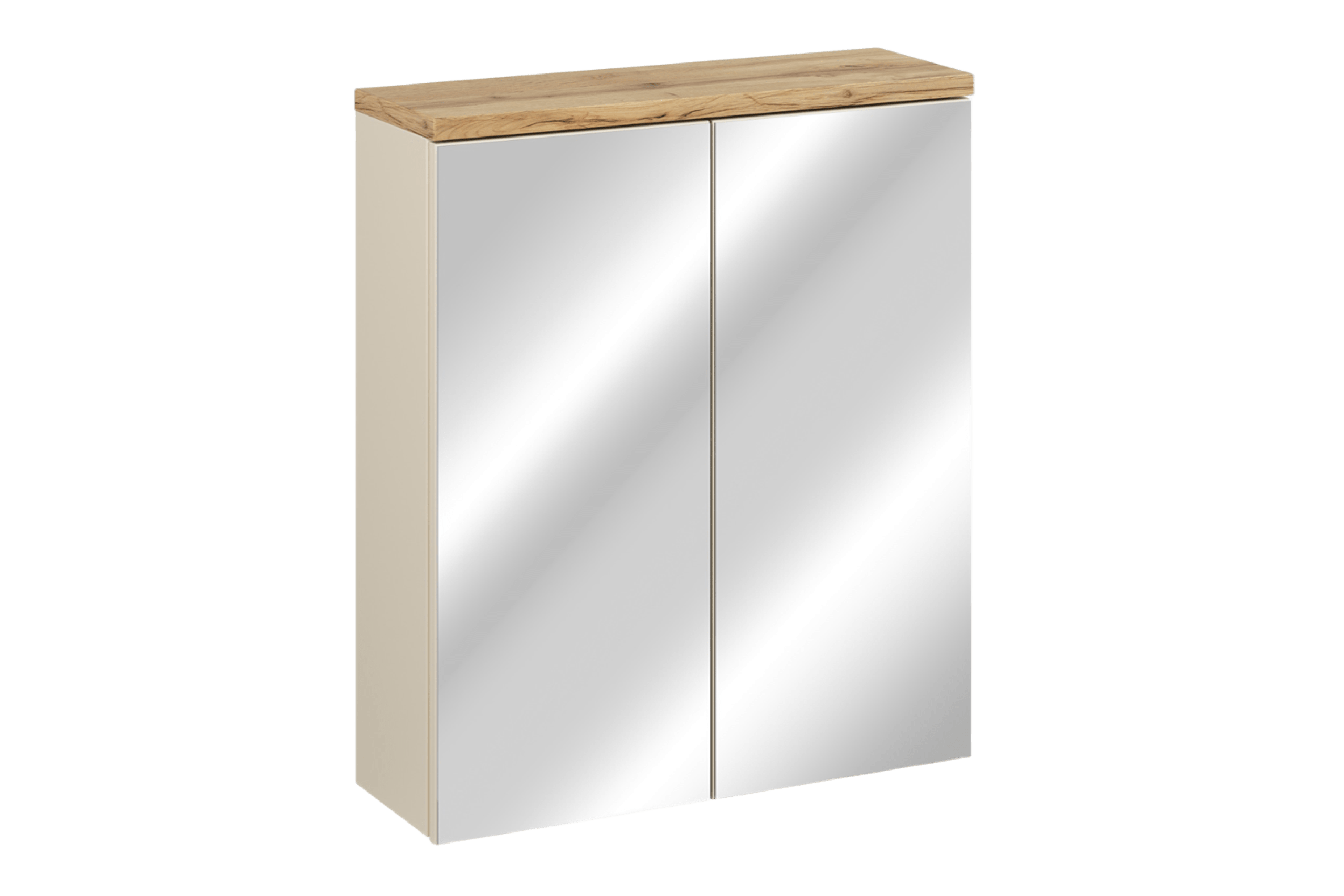 Szafka łazienkowa wisząca z lustrem Bali 60/70/20 cm dąb Kaszmir
