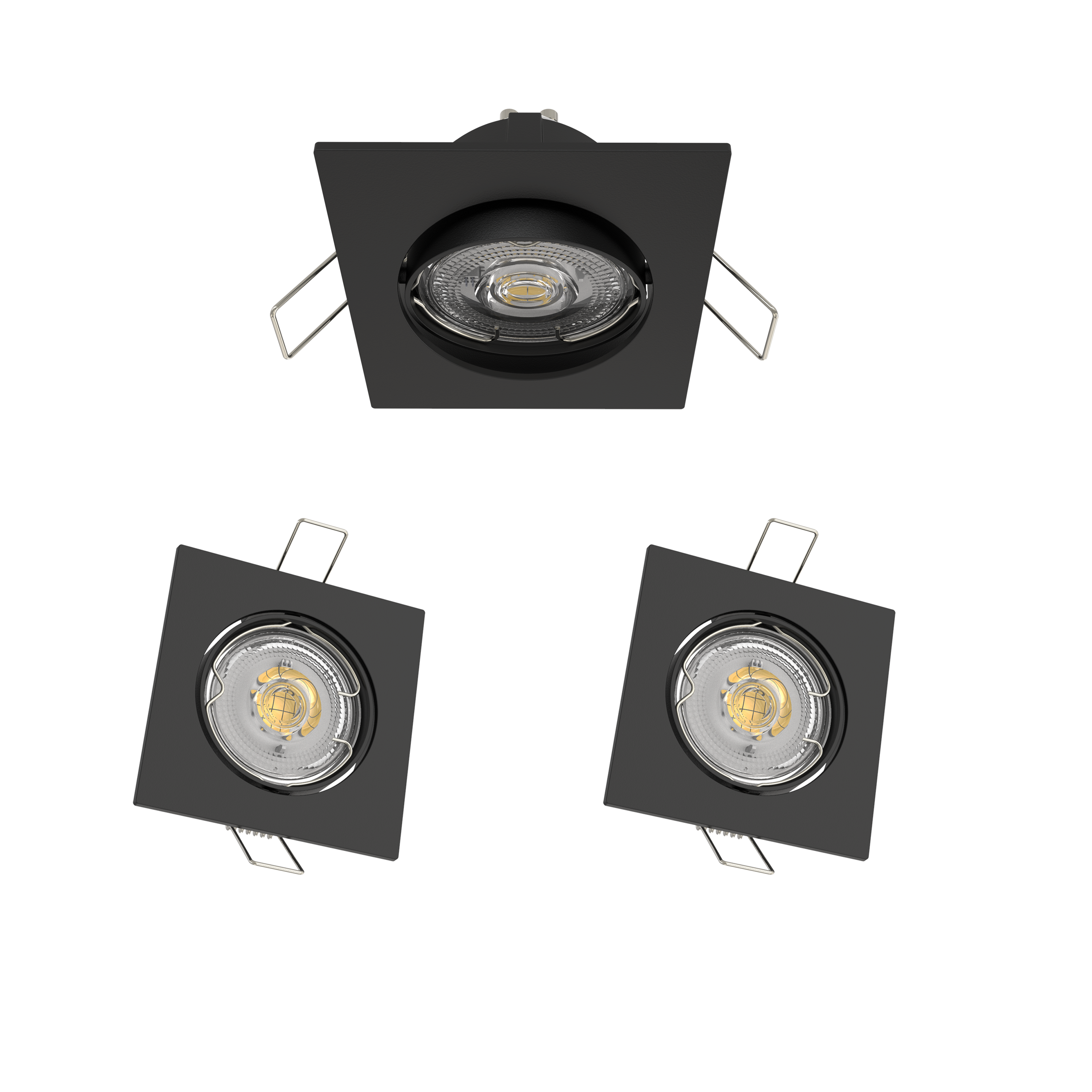 Oprawa stropowa Clane 3 szt. GU10 LED 450 lm 3.9W barwa neutralna czarna Inspire