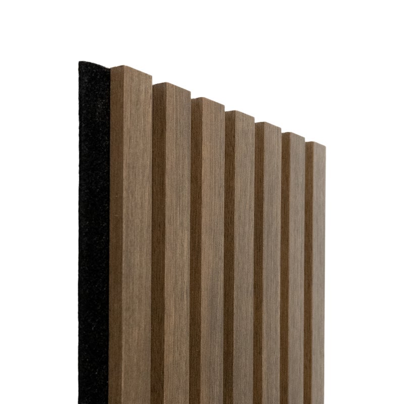 Panele ścienne 3D lamele na czarnym filcu 270x30 cm Toffi 7 lameli