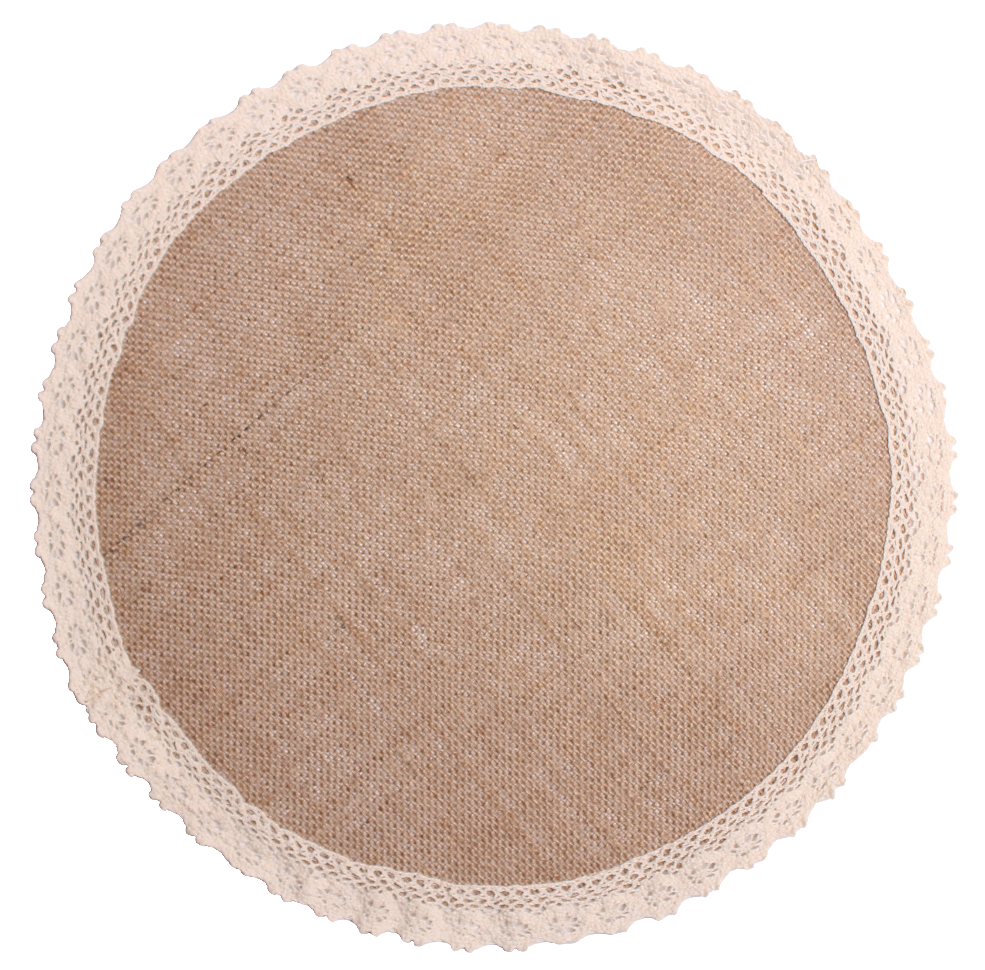 Podkładka na stół Leis z koronkową lamówką okrągła śr. 38 cm