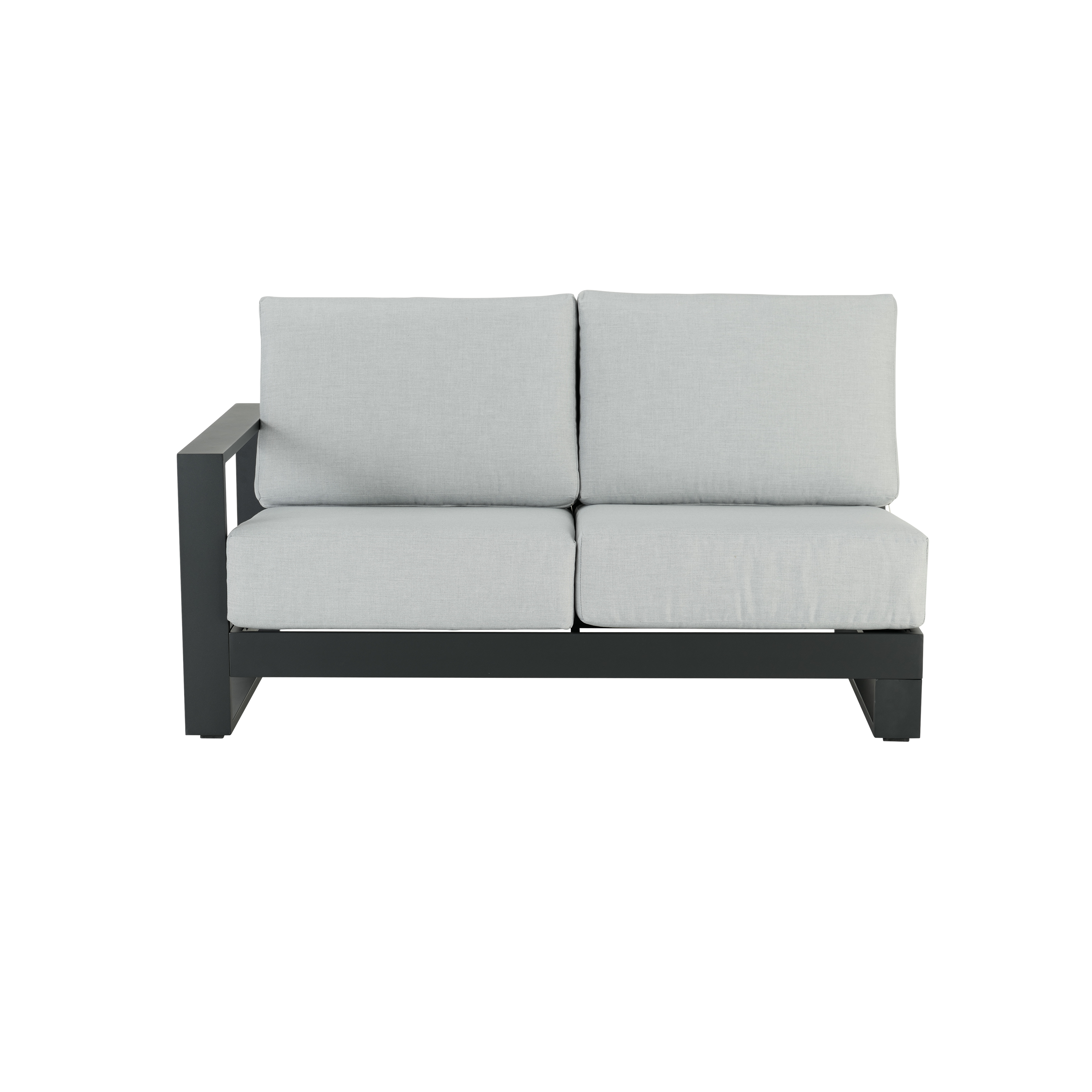 Sofa ogrodowa 2-osobowa Athena prawa 160x88x69 cm szara Naterial