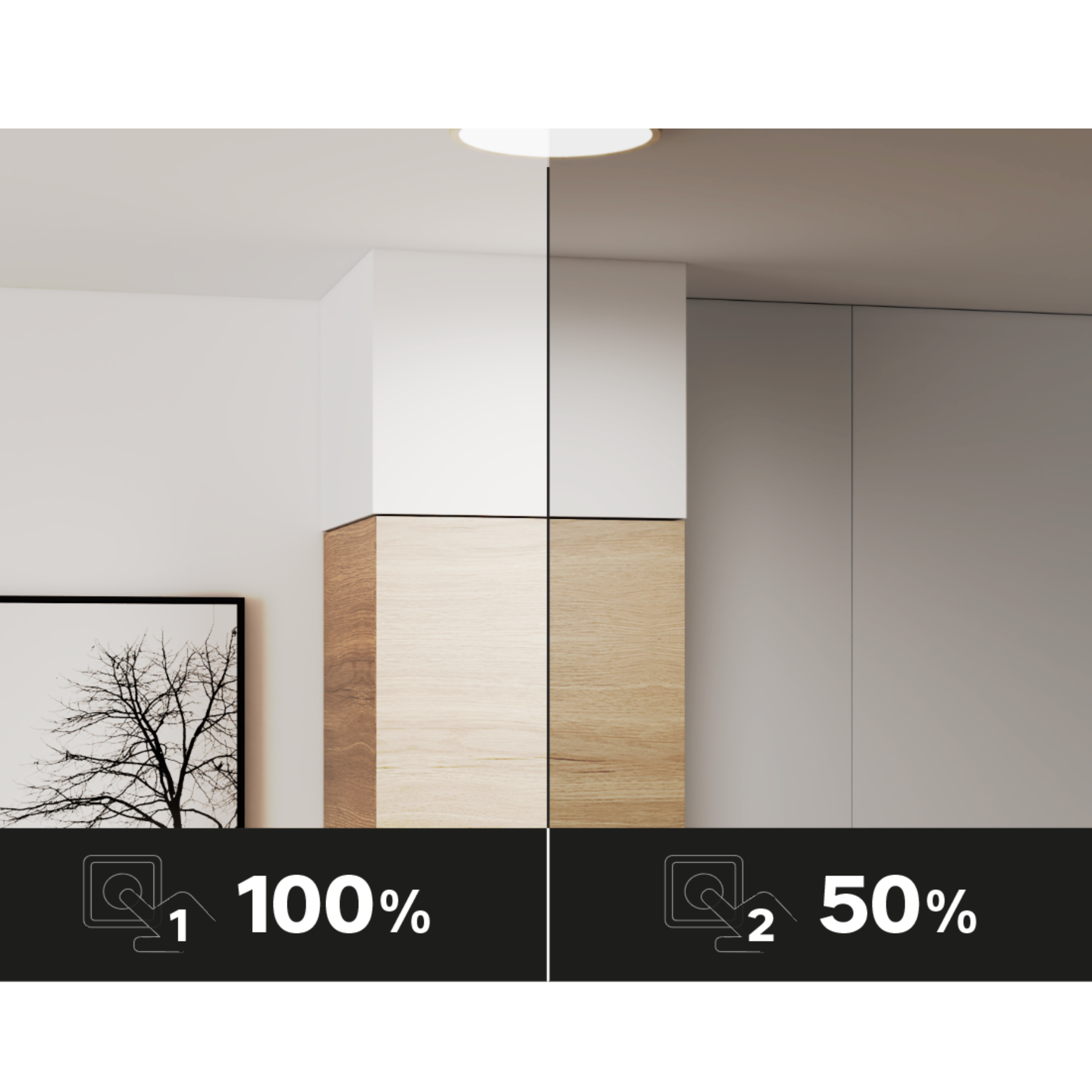 Oprawa natynkowa Sanoa LED 2500 lm 14.3W barwa od ciepłej do zimnej 23 cm imitacja drewna IP44 Inspire