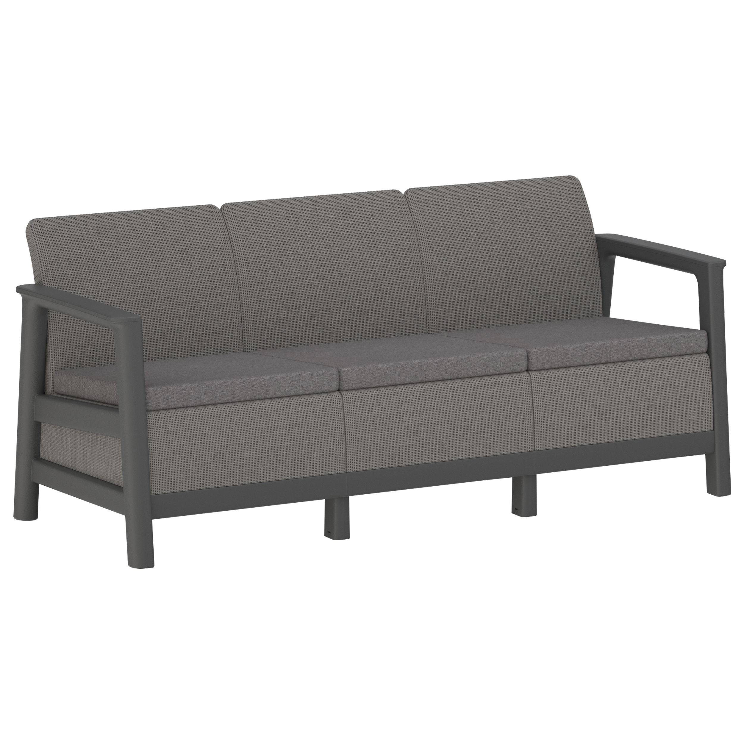 Sofa ogrodowa Scandi Linea 3 osobowa antracyt Keter