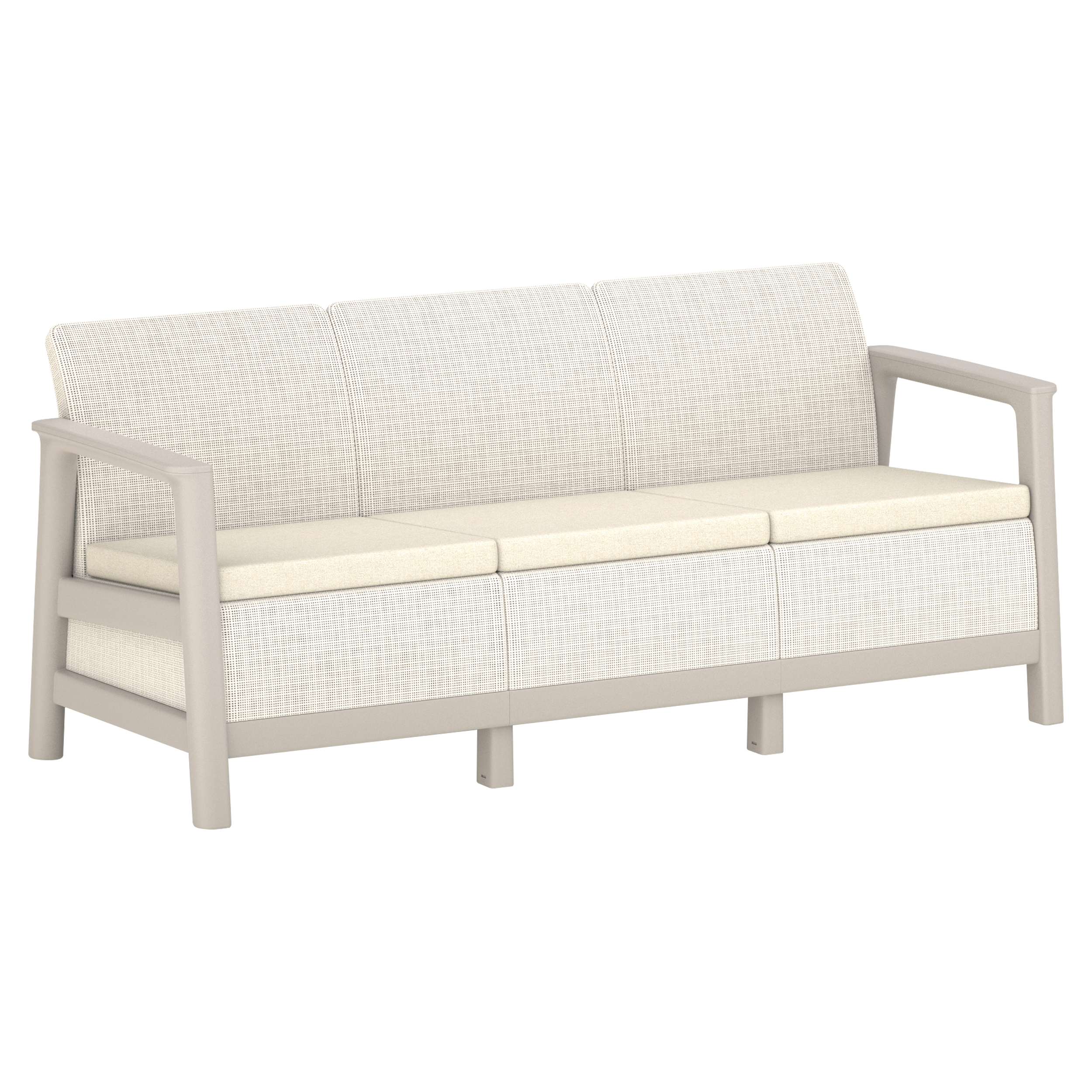 Sofa ogrodowa Scandi Linea 3 osobowa beżowy Keter