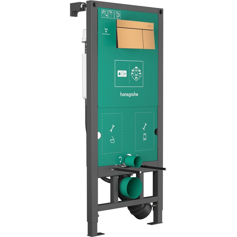 Stelaż podtynkowy WC iFrame z przyciskiem Element E brąz mat Hansgrohe