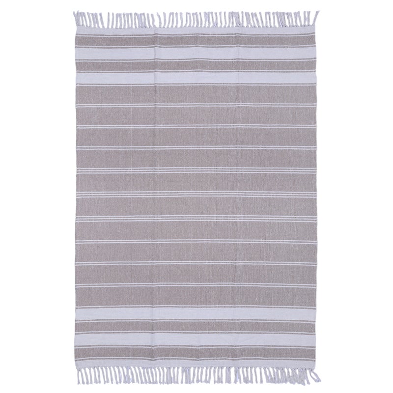 Dywan bawełniany Stripy cool beżowy 160 x 230 cm Inspire
