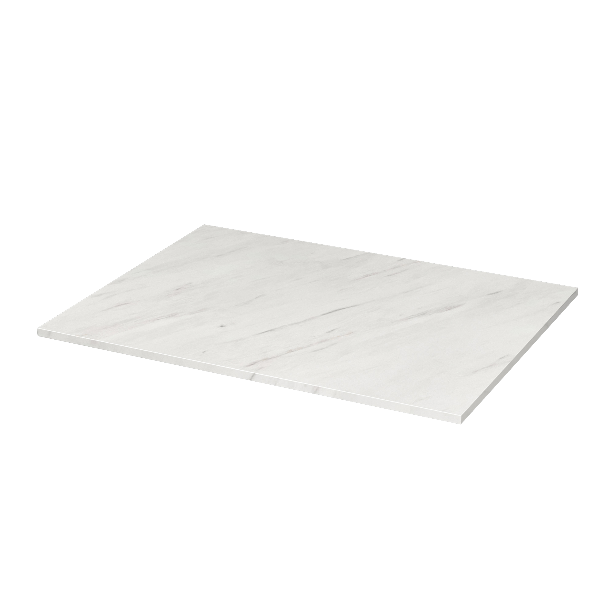 Blat łazienkowy marmur Pearl 61x49 cm biały Sensea
