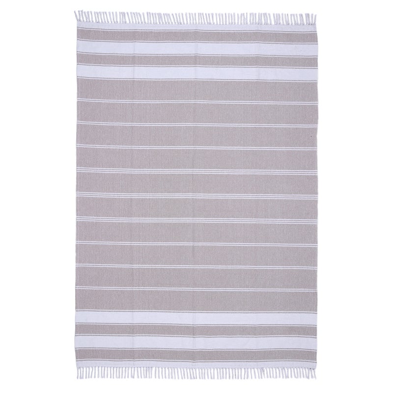 Dywan bawełniany Stripy cool beżowy 200 x 290 cm Inspire