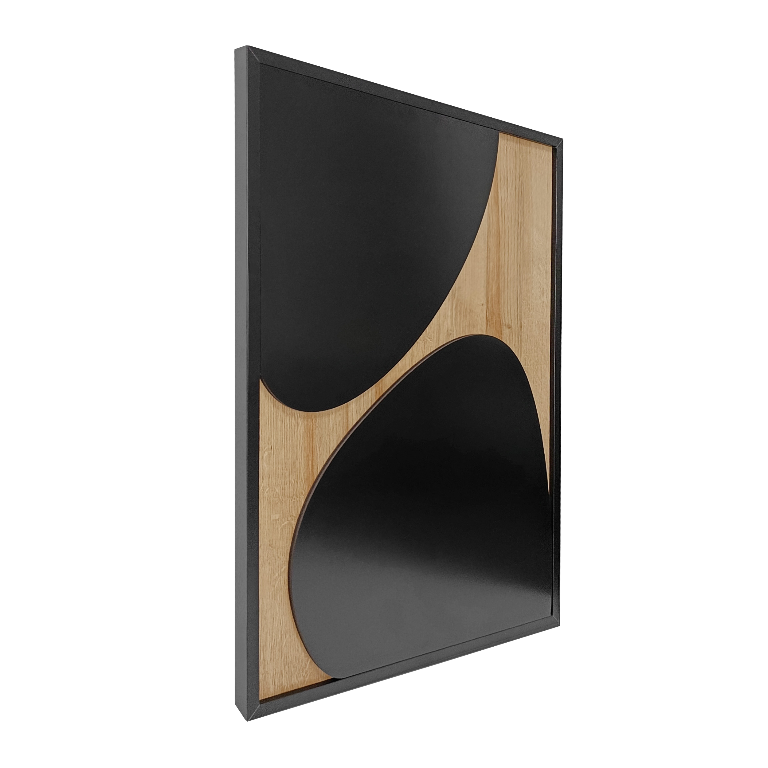 Obraz 3D Wooden Deco 50 x 70 cm abstrakcja MDF dąb czarny