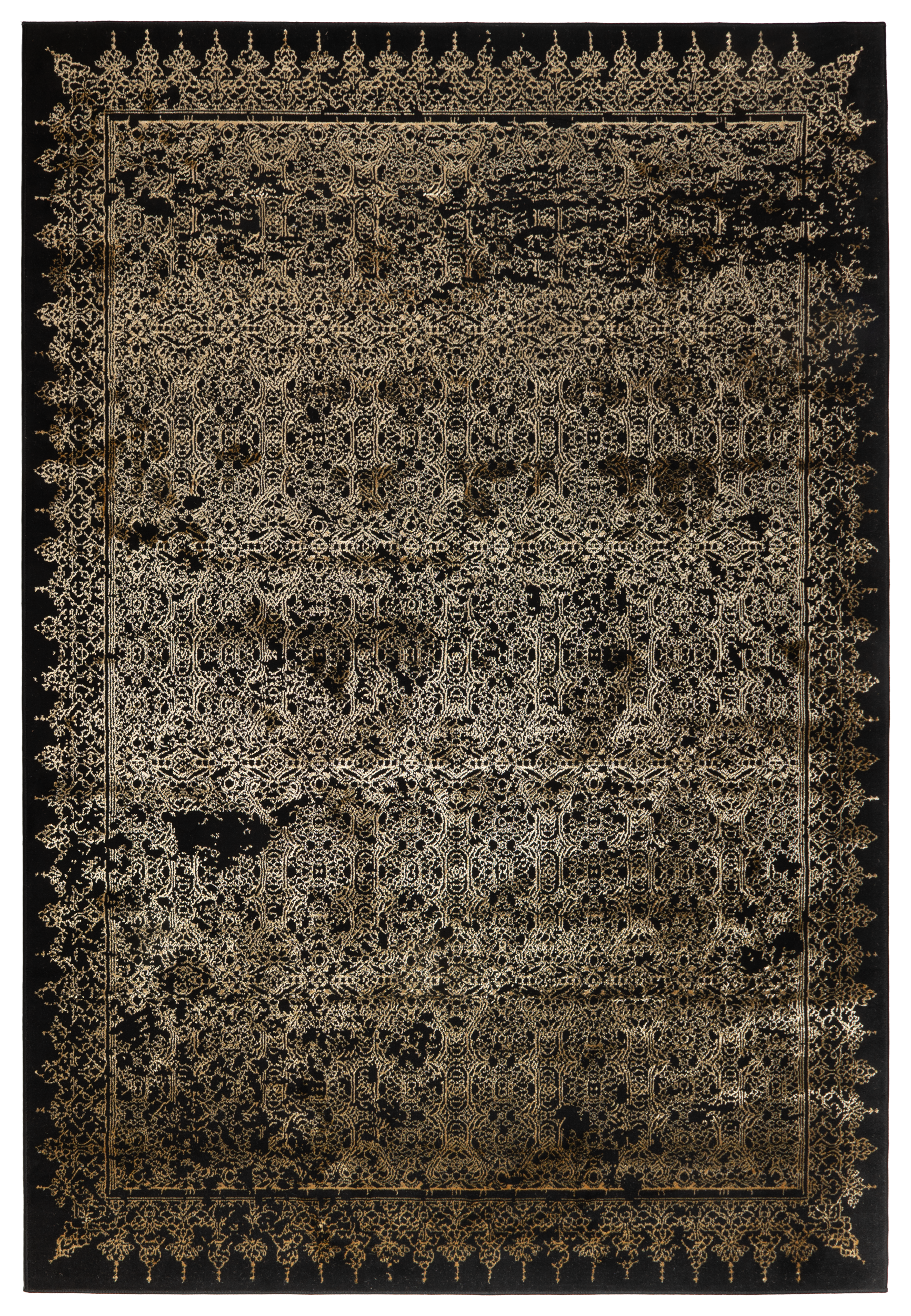 Dywan Century New Ornam 80x150 cm czarno-złoty