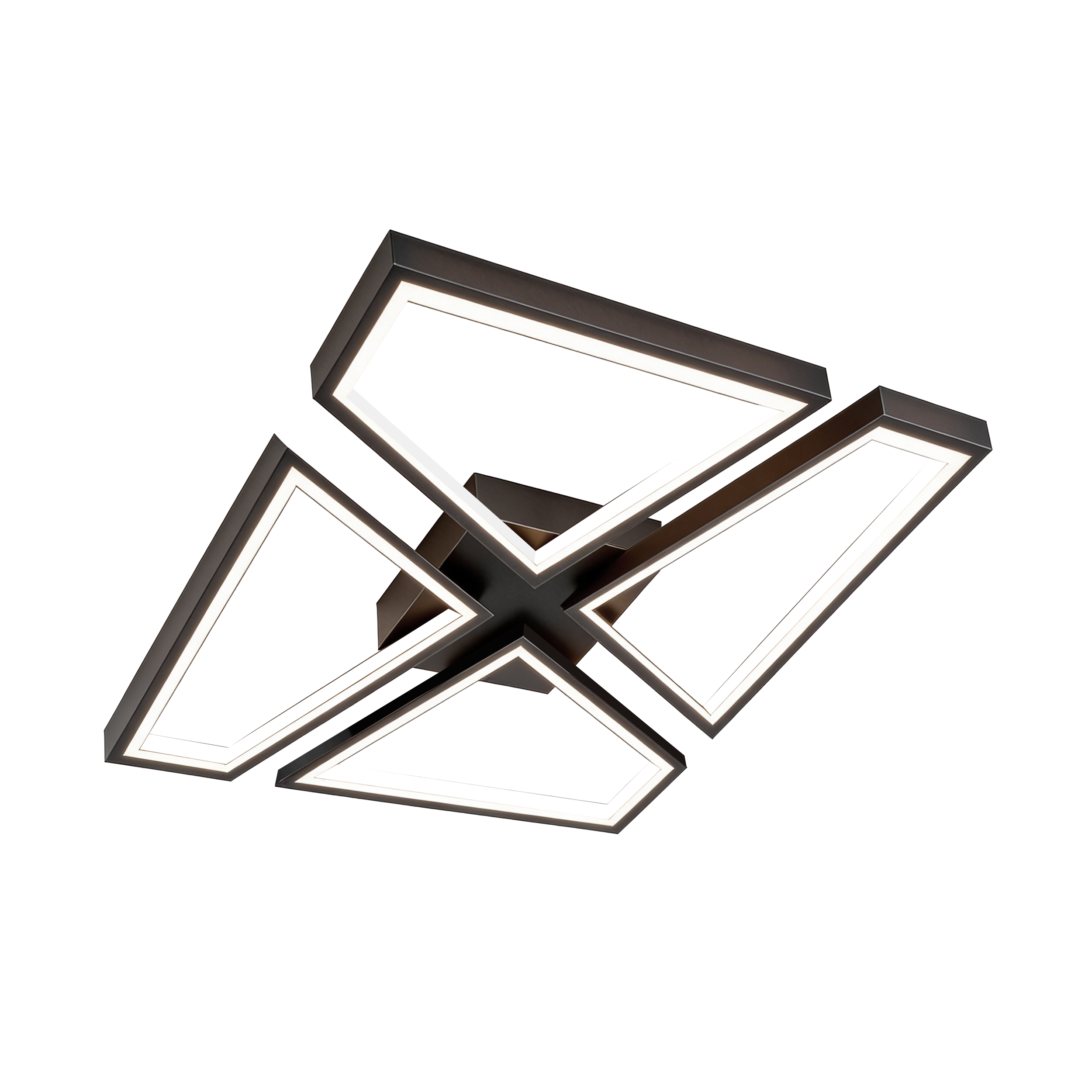 Plafon LED Nivra 5555 lm 45 W CCT czarny 50 cm Light Prestige