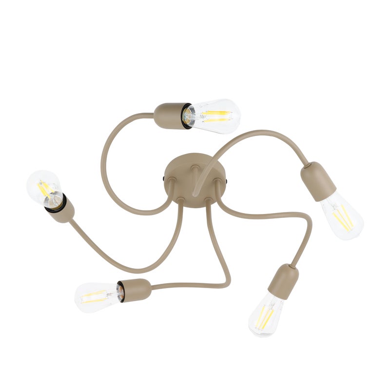 Lampa sufitowa Uzu Sabia 5xE27 beżowa Tk Lighting