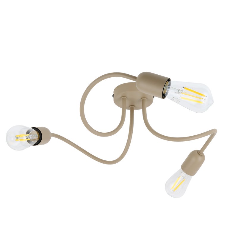 Lampa sufitowa Uzu Sabia 3xE27 beżowa Tk Lighting