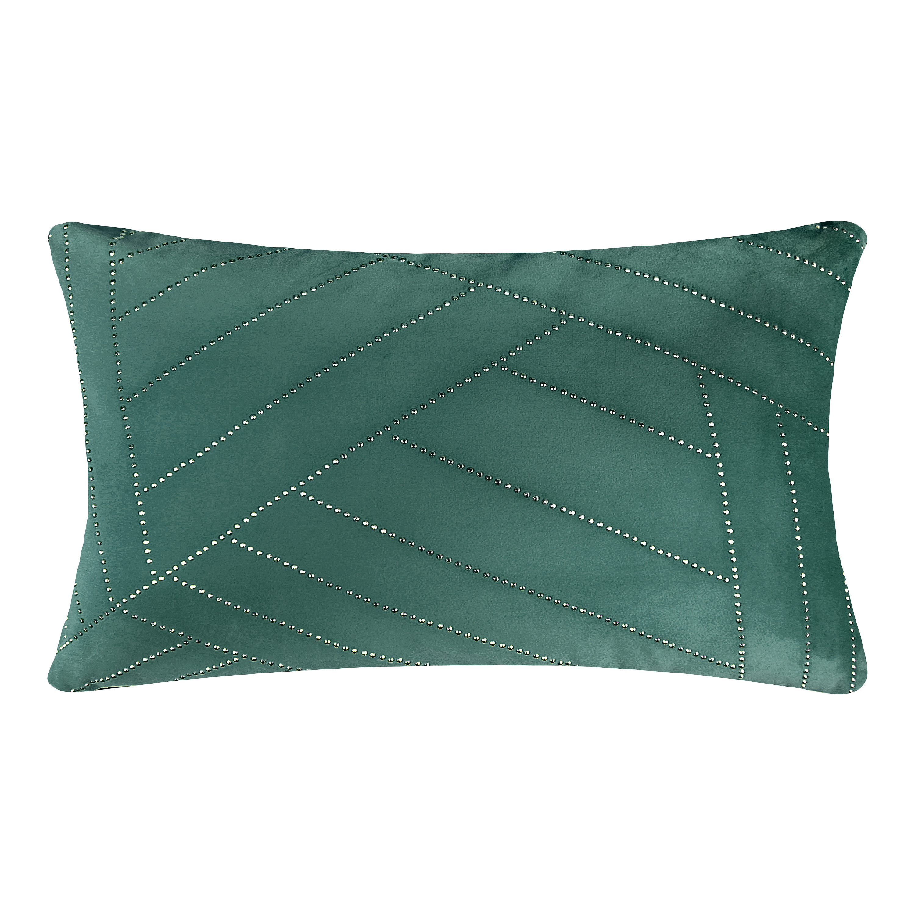 Poduszka dekoracyjna Velvet Glossy zielona 50 x 30 cm