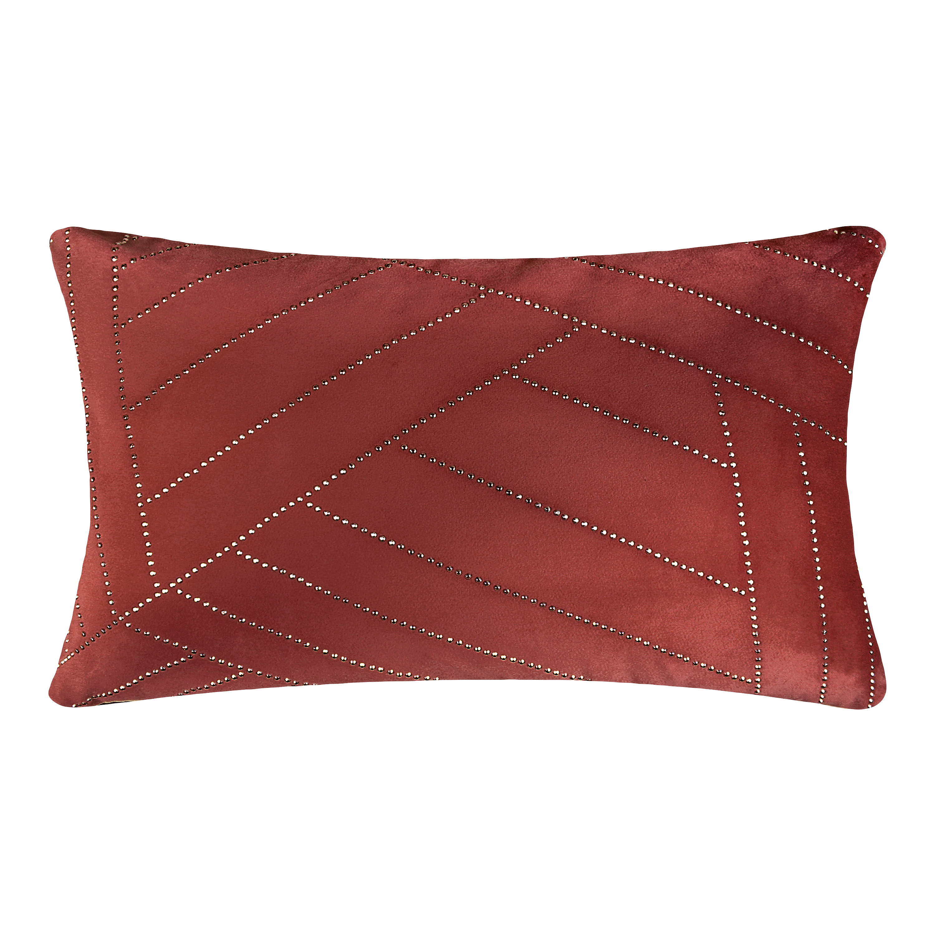 Poduszka dekoracyjna Velvet Glossy bordowa 50 x 30 cm