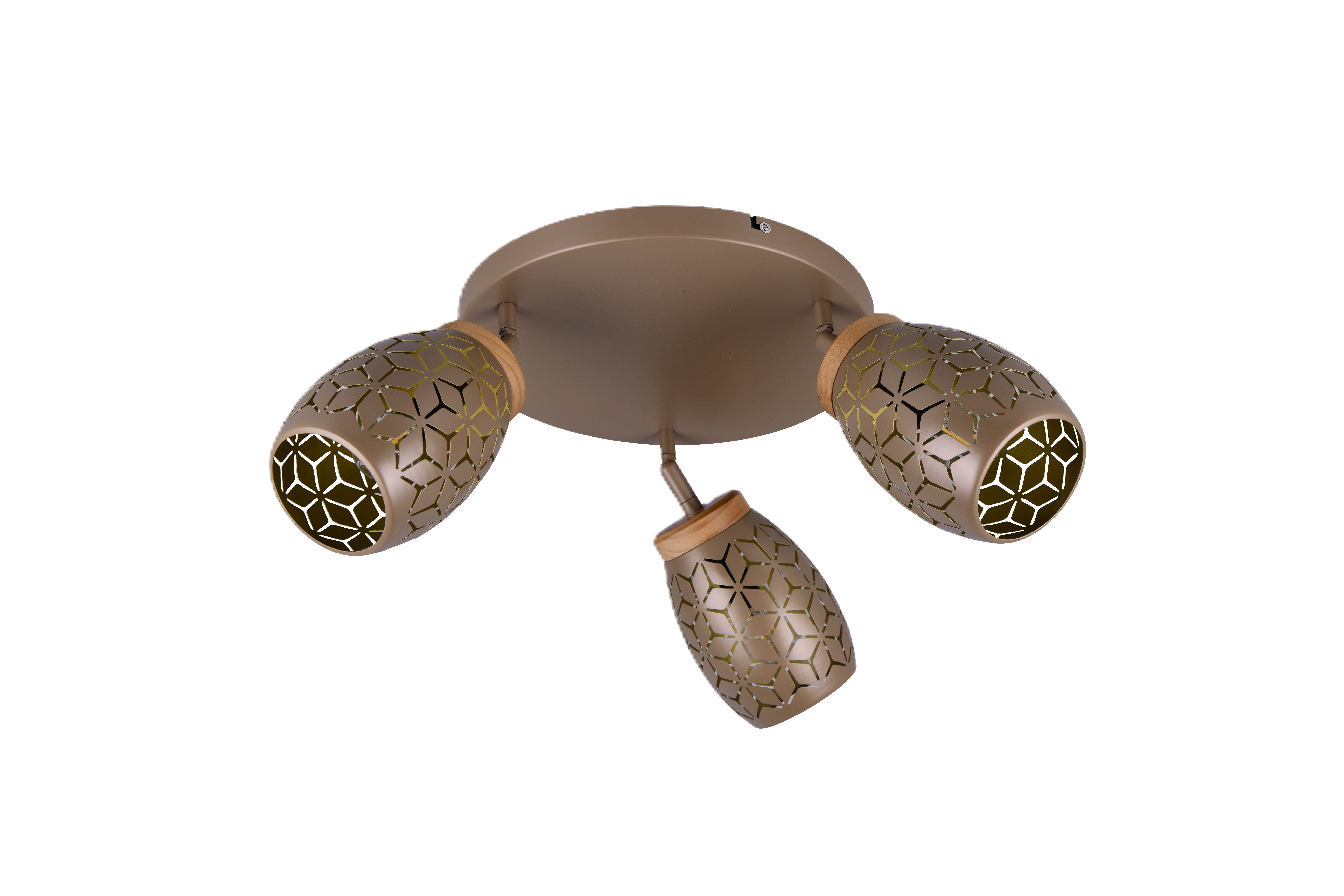 Plafon z reflektorami Bidar 3xE14 brązowy Trio Lighting Inter