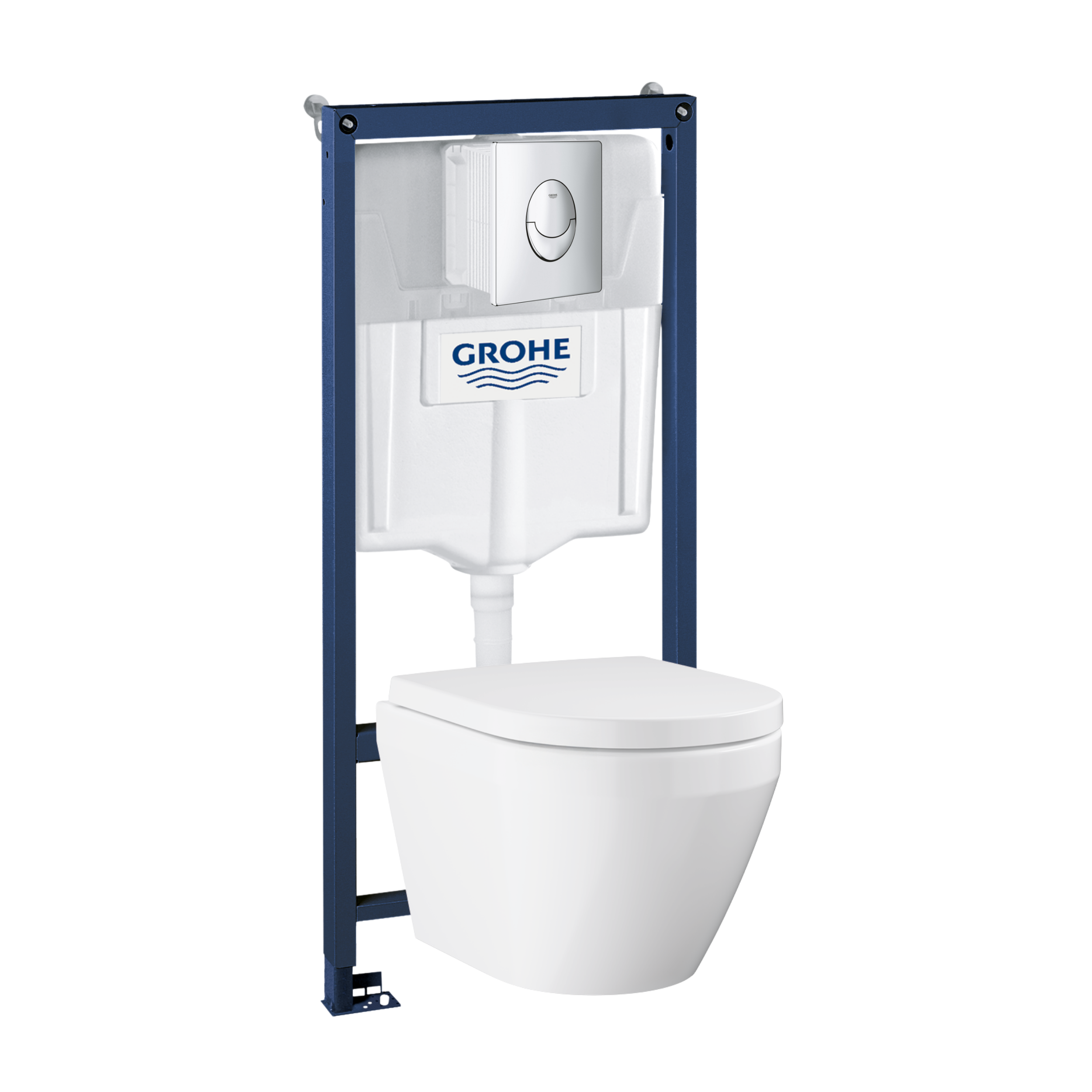 Zestaw podtynkowy stelaż WC, miska WC EURO, przycisk START chromowany GROHE