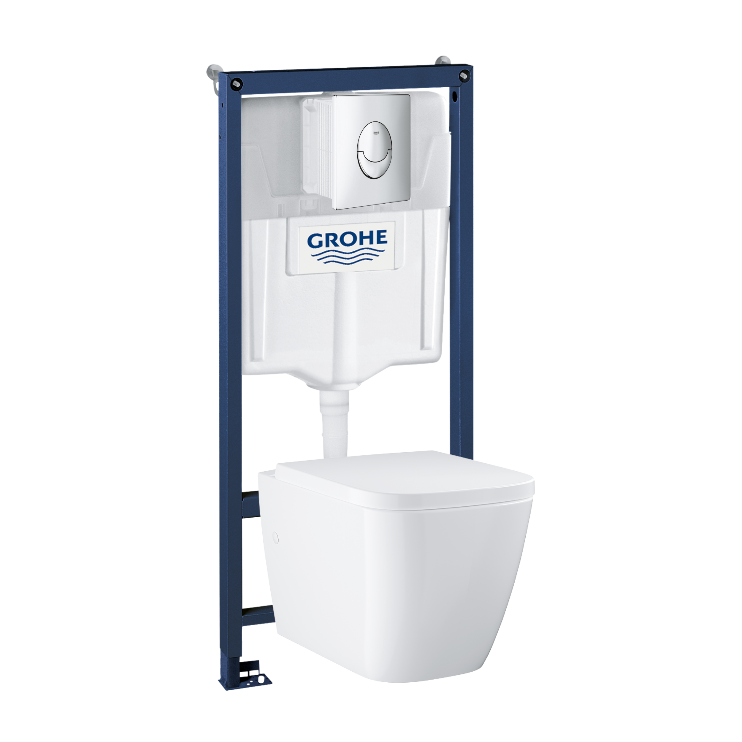 Zestaw podtynkowy WC Solido 3 w 1 miska WC CLOVA SQUARE przycisk START chromowany GROHE