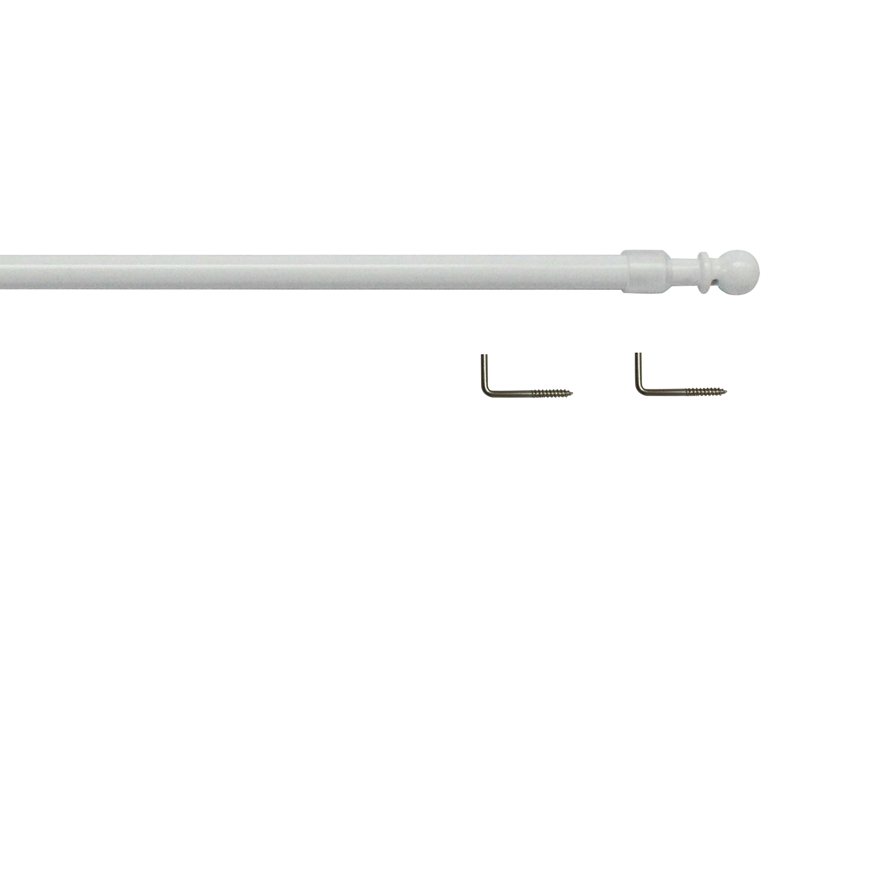 Karnisz mini do zazdrostek Kulka 50-80 cm biały Inspire