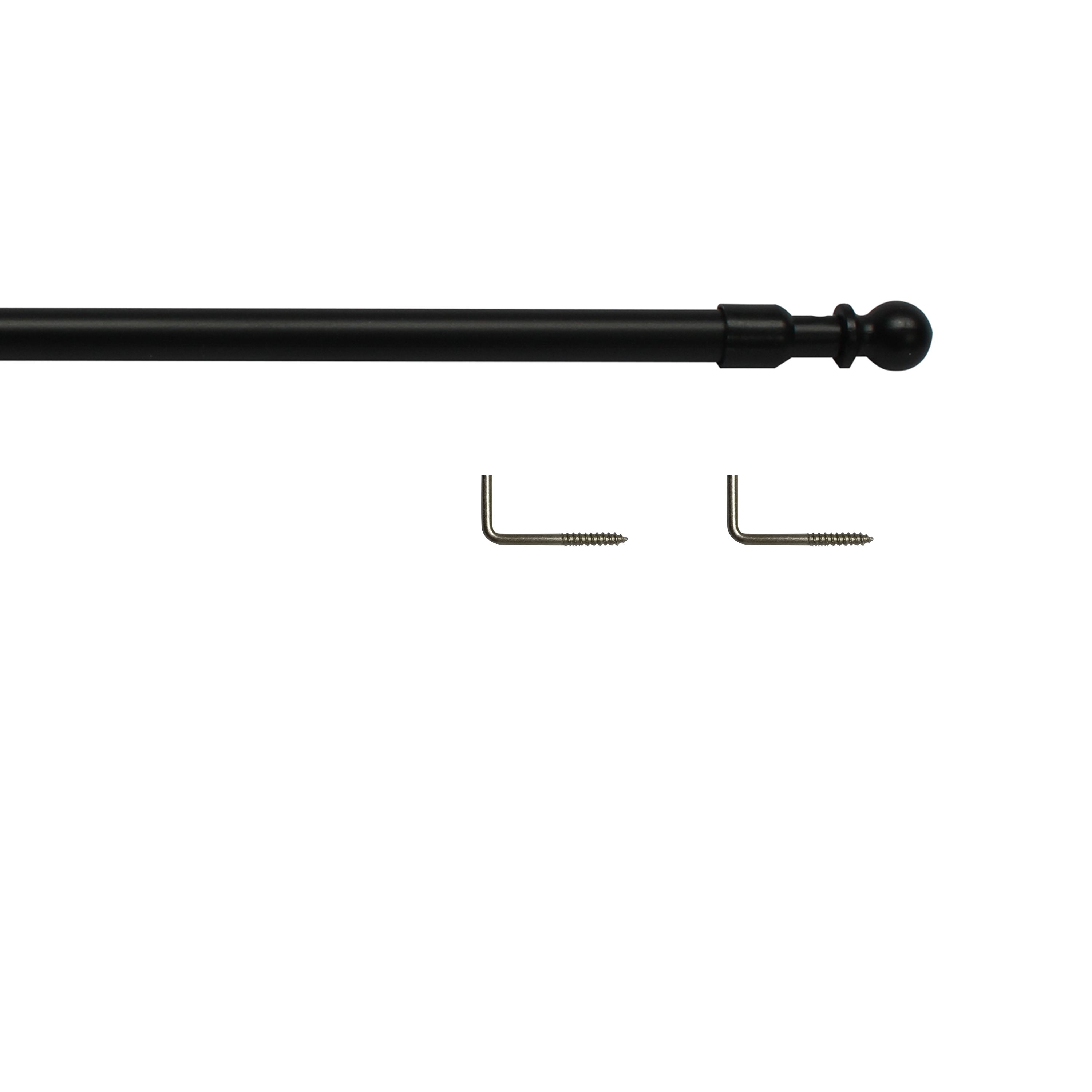 Karnisz mini do zazdrostek Kulka 80-110 cm czarny Inspire