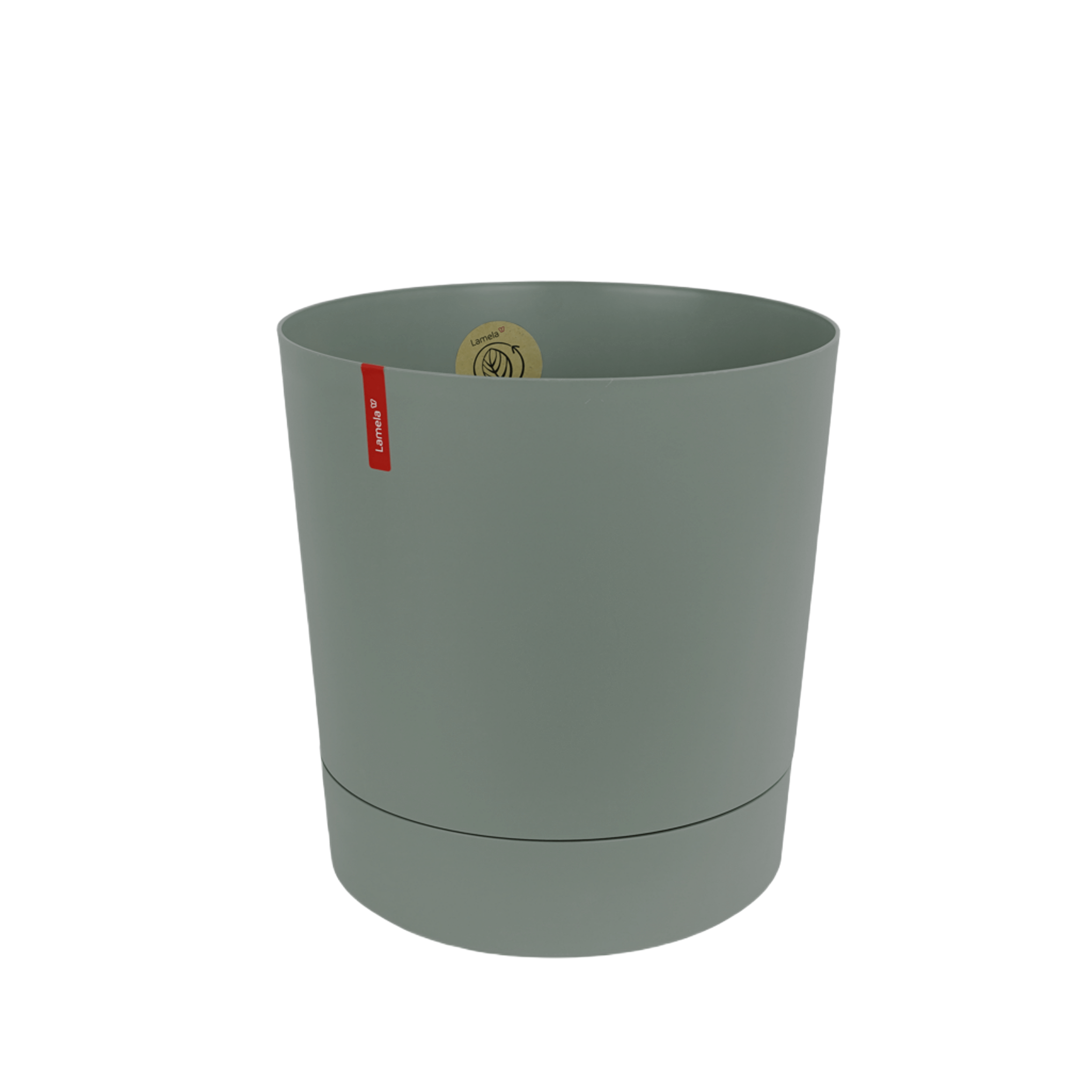 Donica Aura z podstawką 38 cm zielona Lamela