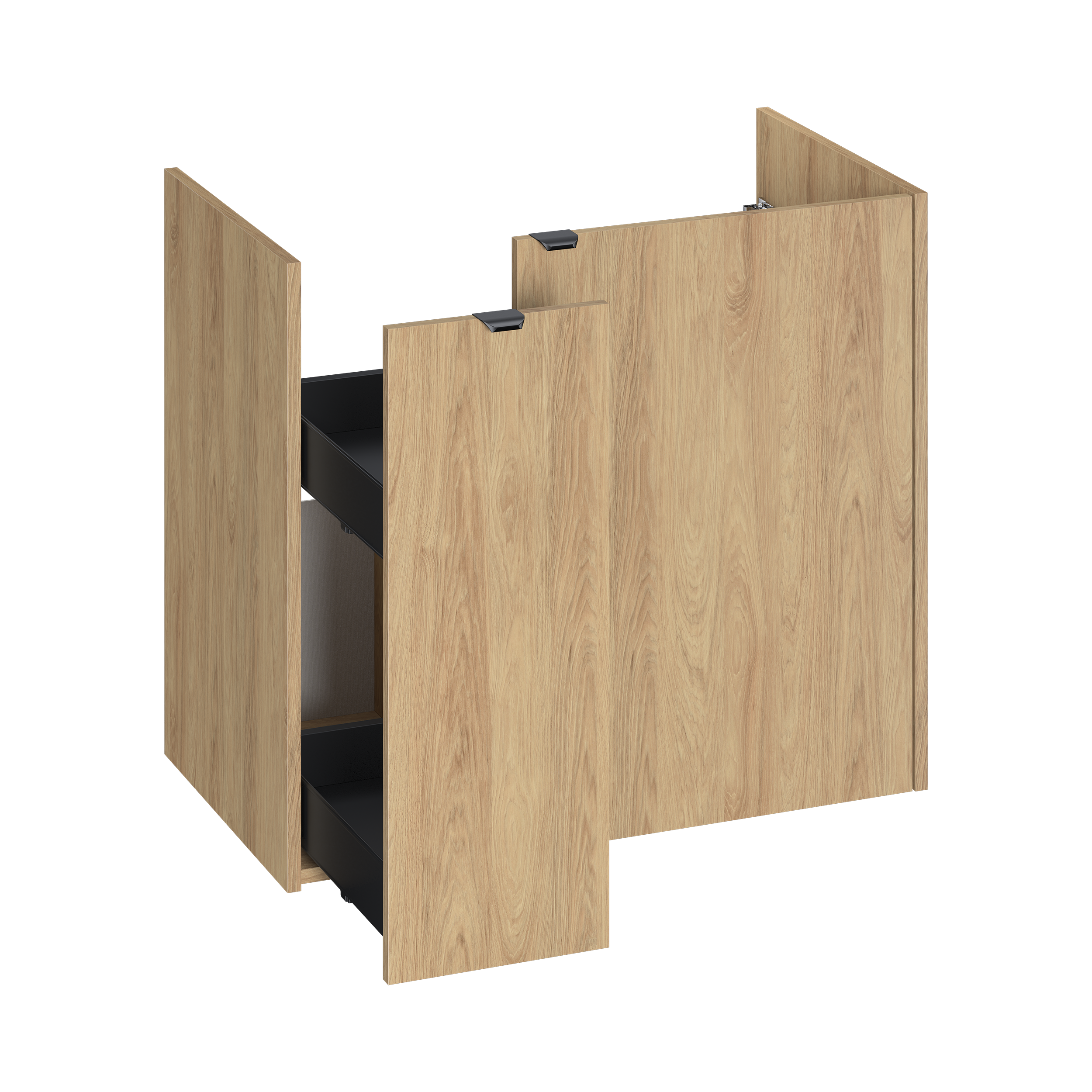 Szafka pod umywalkę Ovida 80 cm cargo + drzwi dąb Cersanit