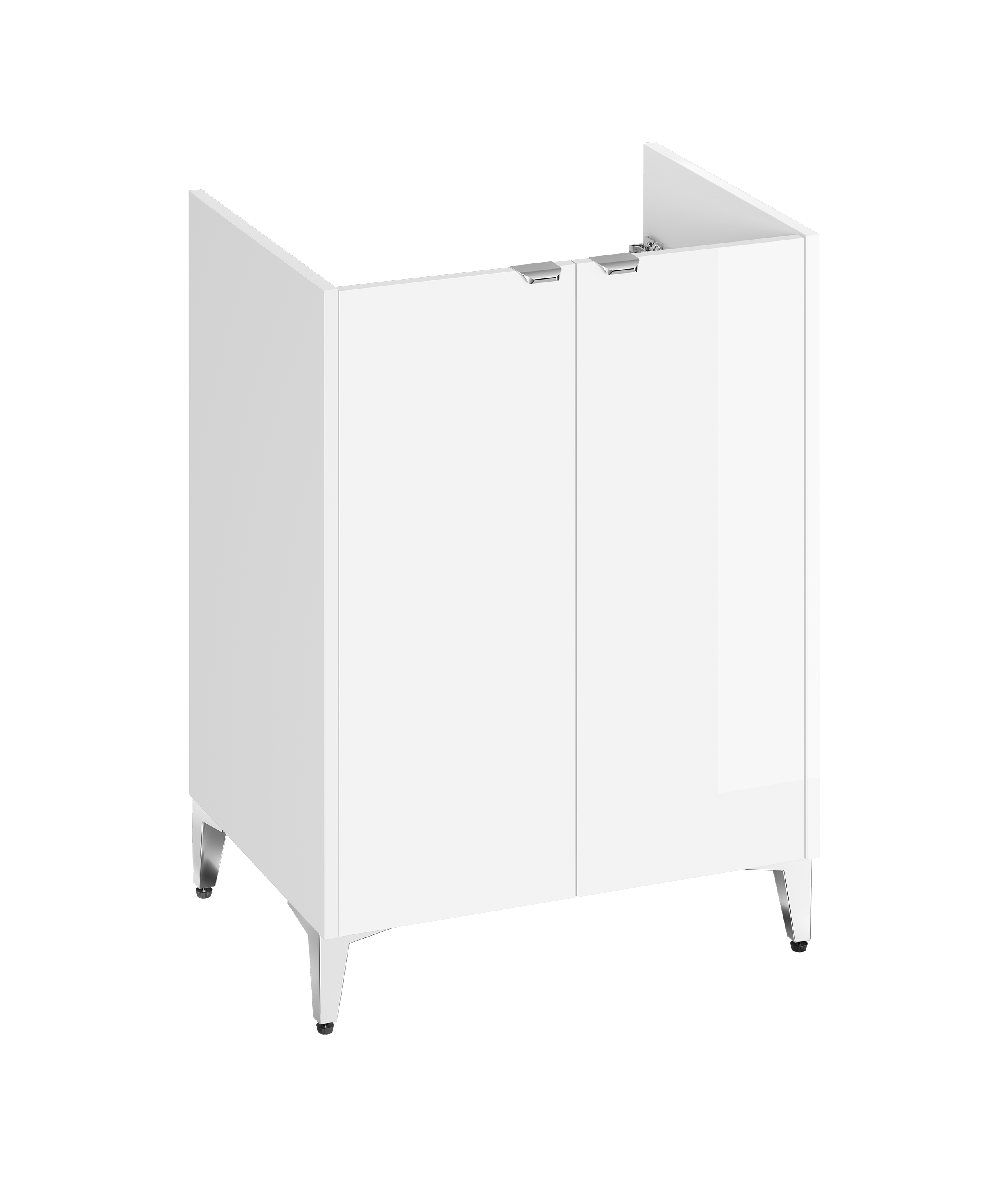 Szafka łazienkowa pod umywalkę Ovida 2 drzwi 60 cm biała połysk Cersanit
